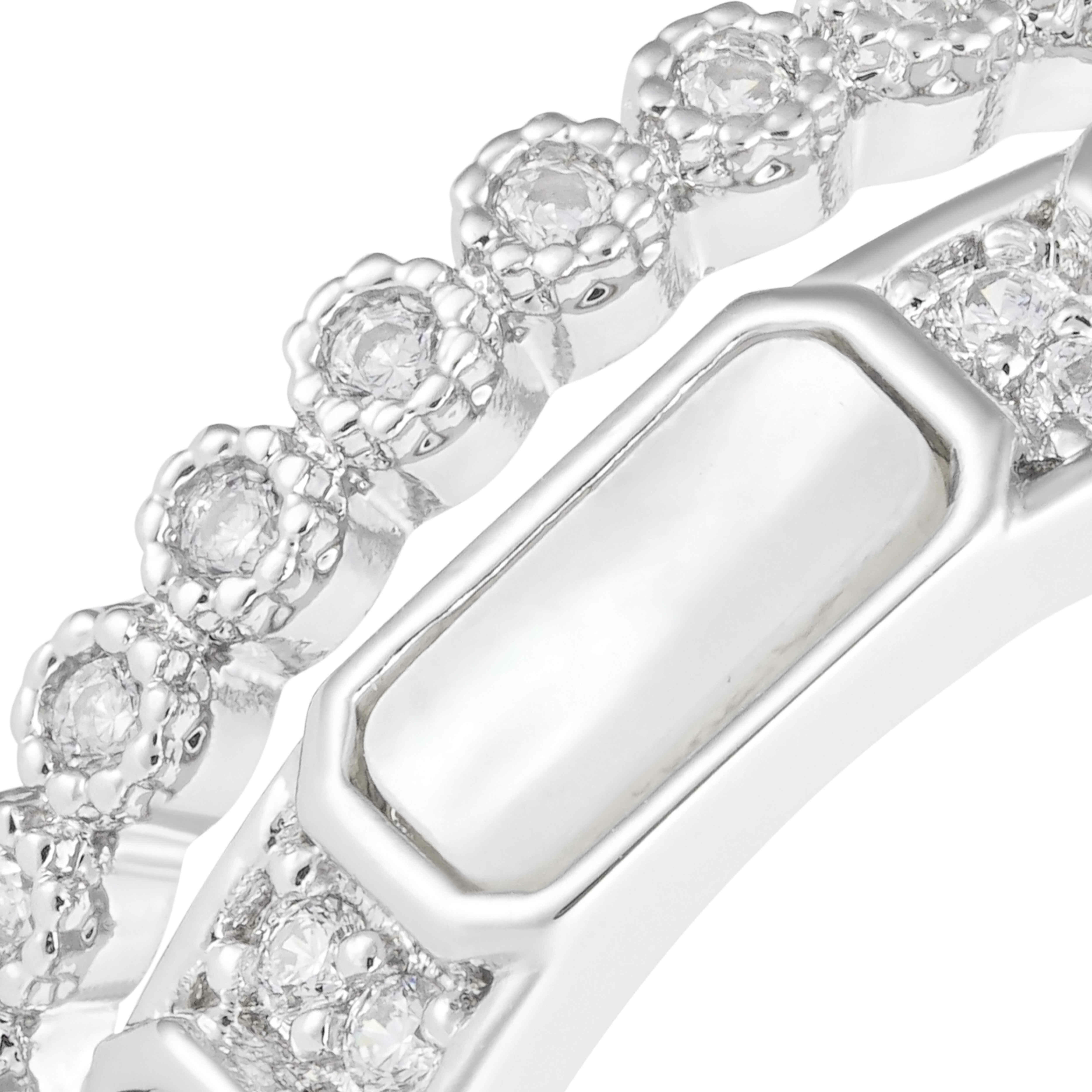 Silver Toned Shell Ring image 1