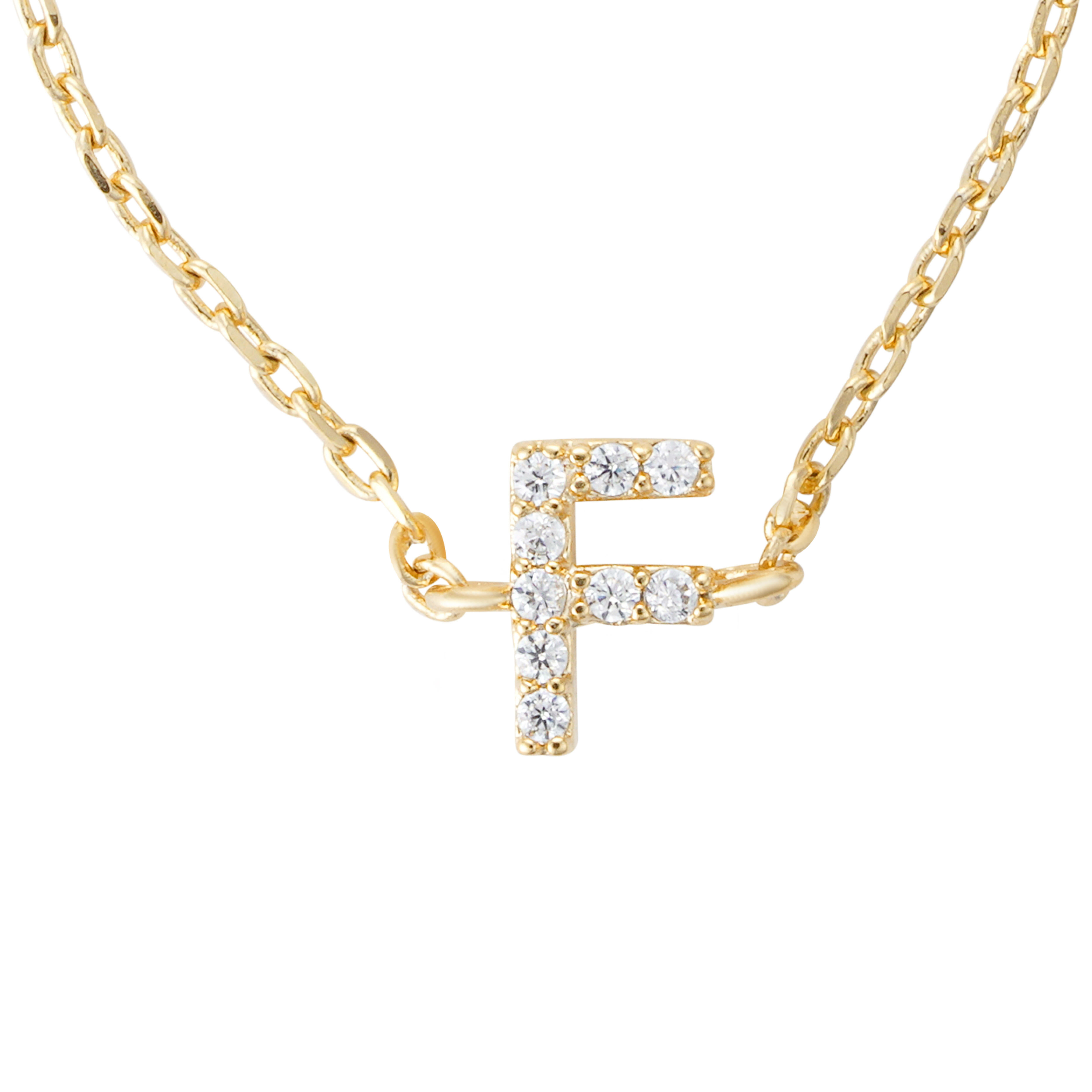 Gold Toned Letters Ring-F image 1