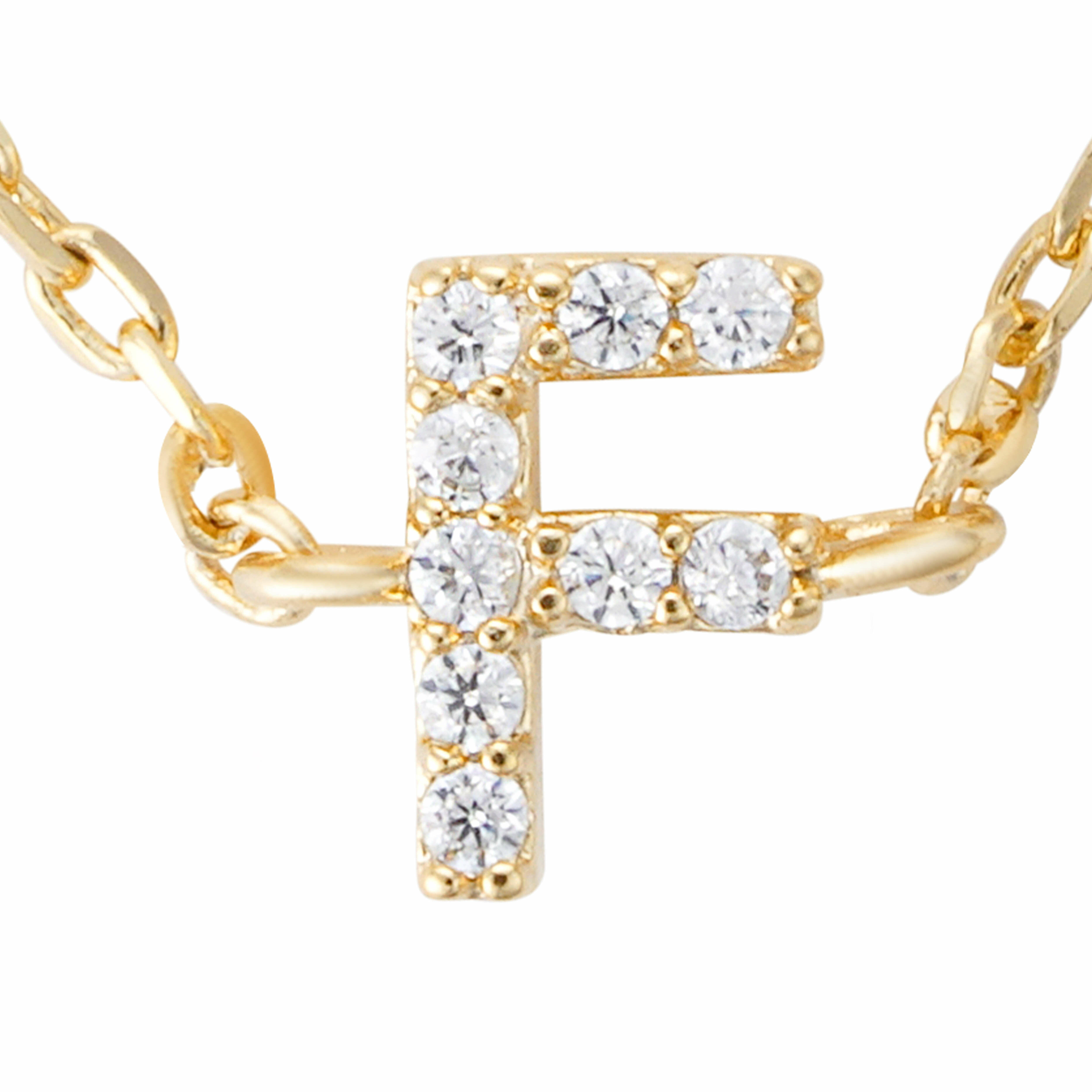 Gold Toned Letters Ring-F image 2