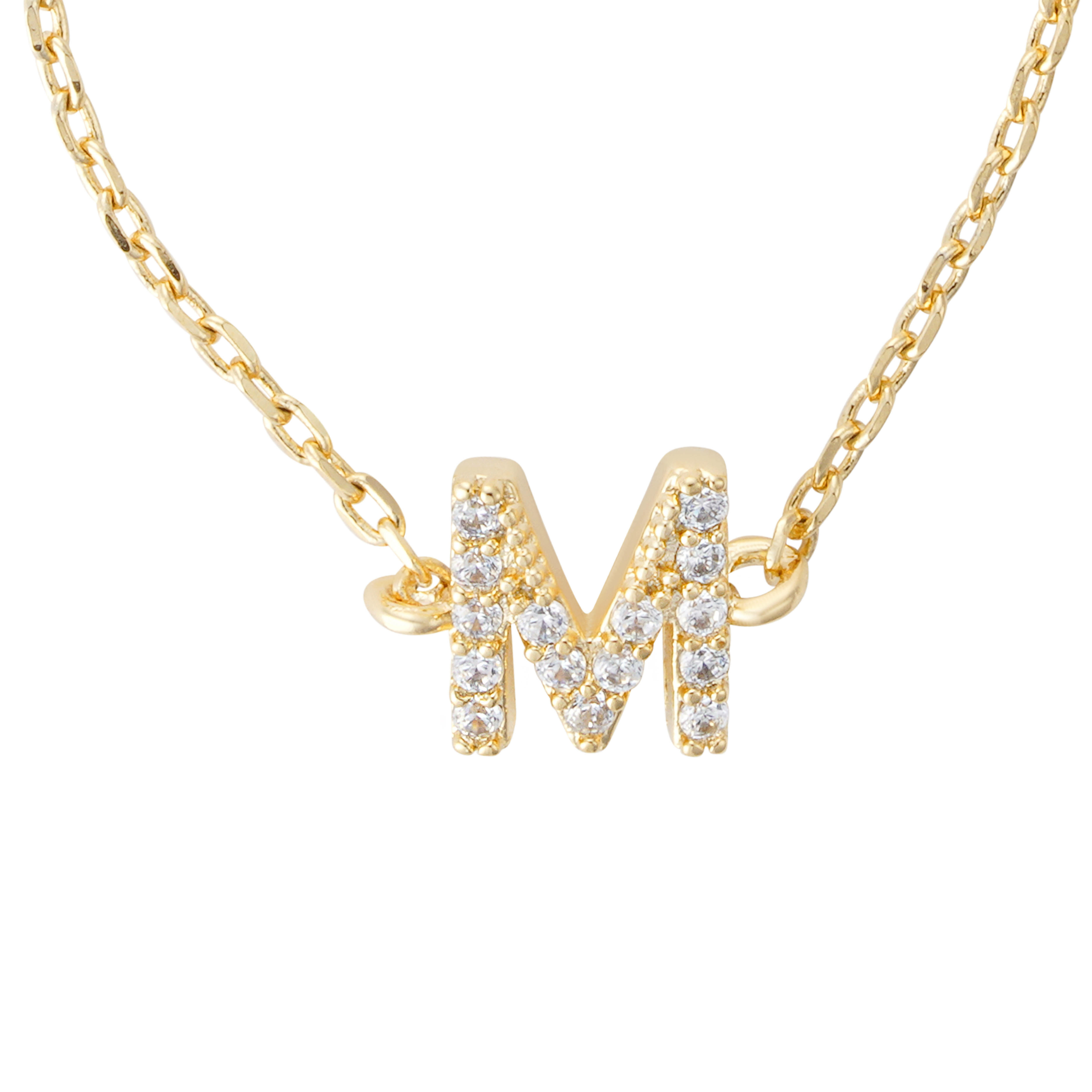 Gold Toned Letters Ring-M image 1