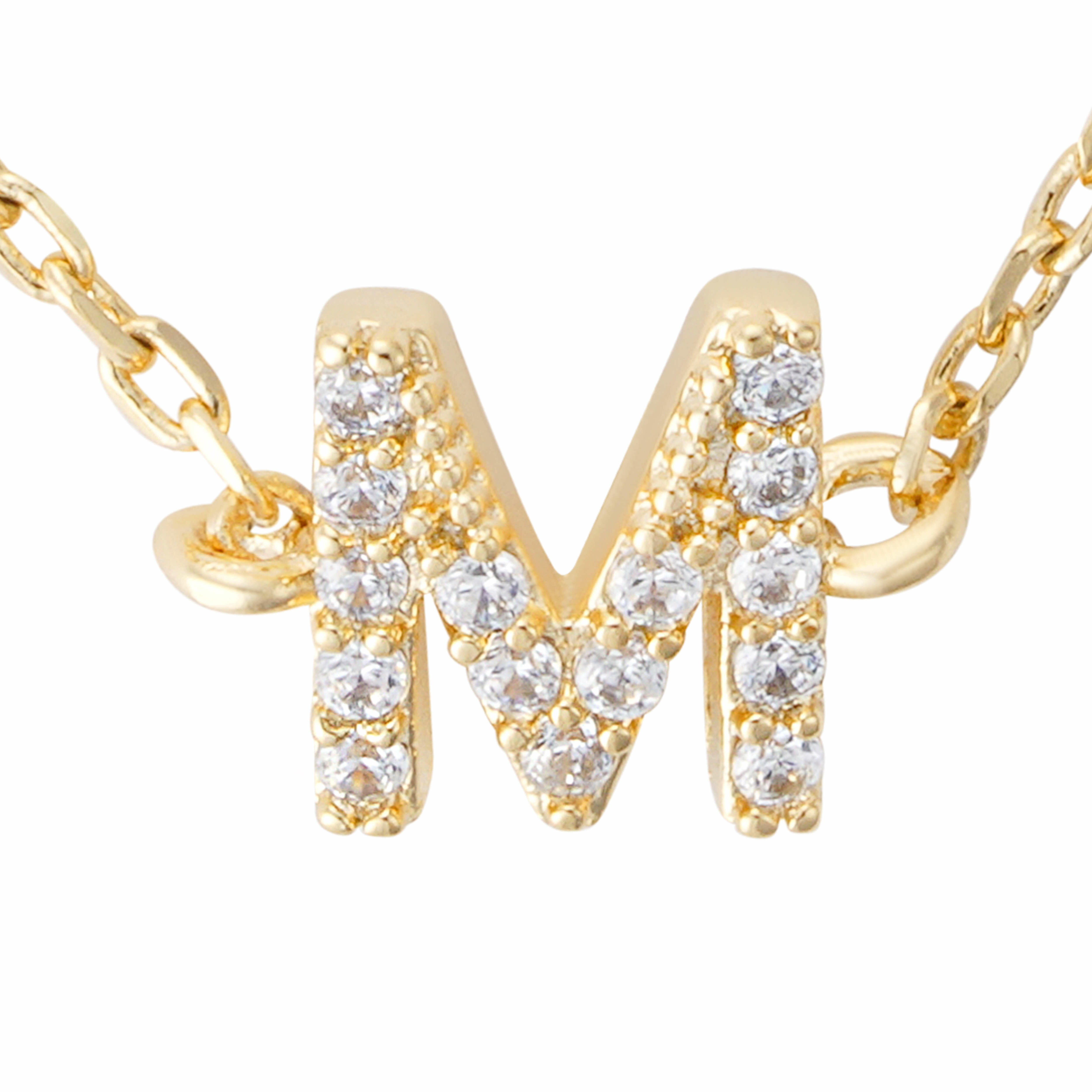 Gold Toned Letters Ring-M image 2