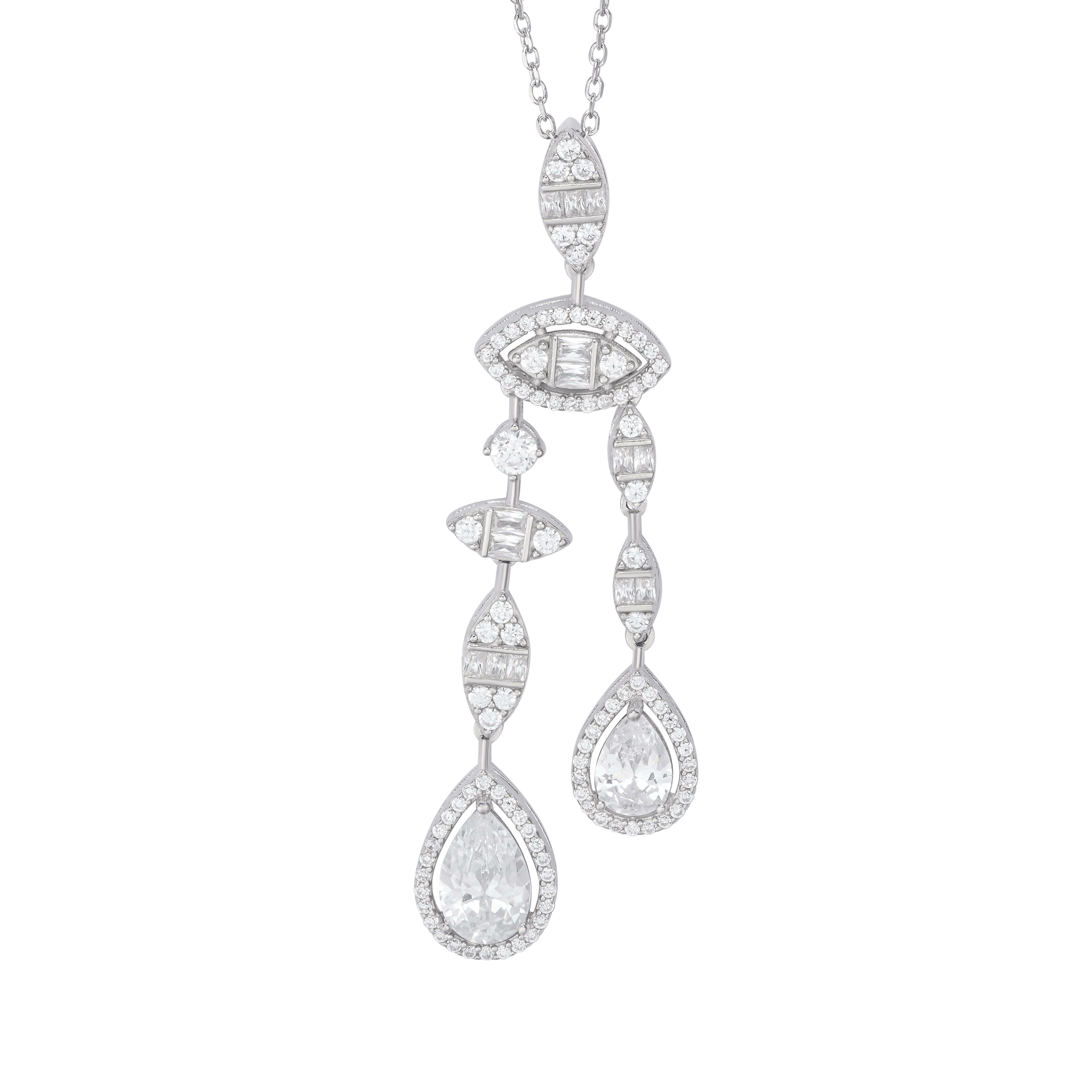 925K Silver Pear Accessories Set image 1