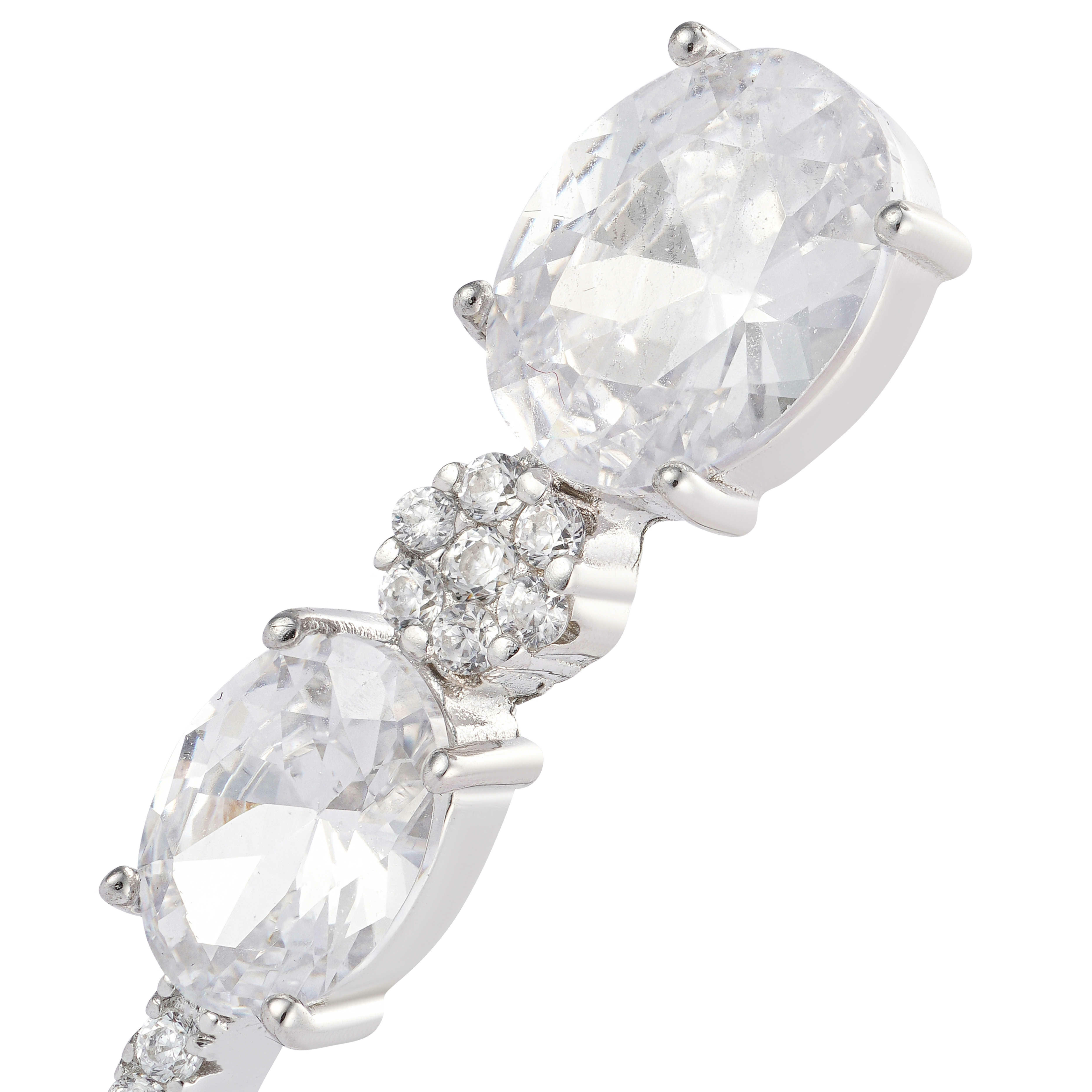 925K Silver Oval Bangle  image 1