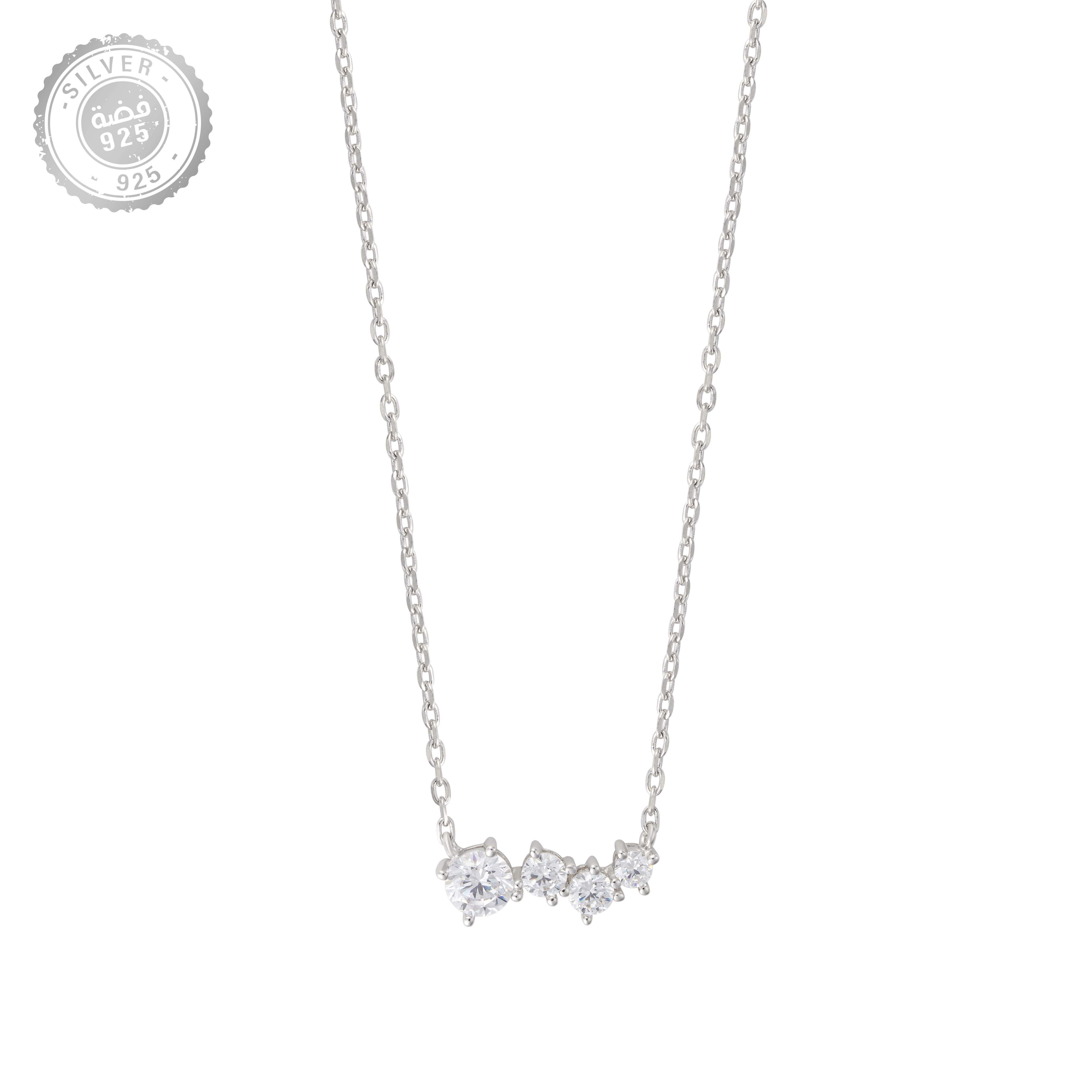 عقد - فضي ابيض - 0 image 0