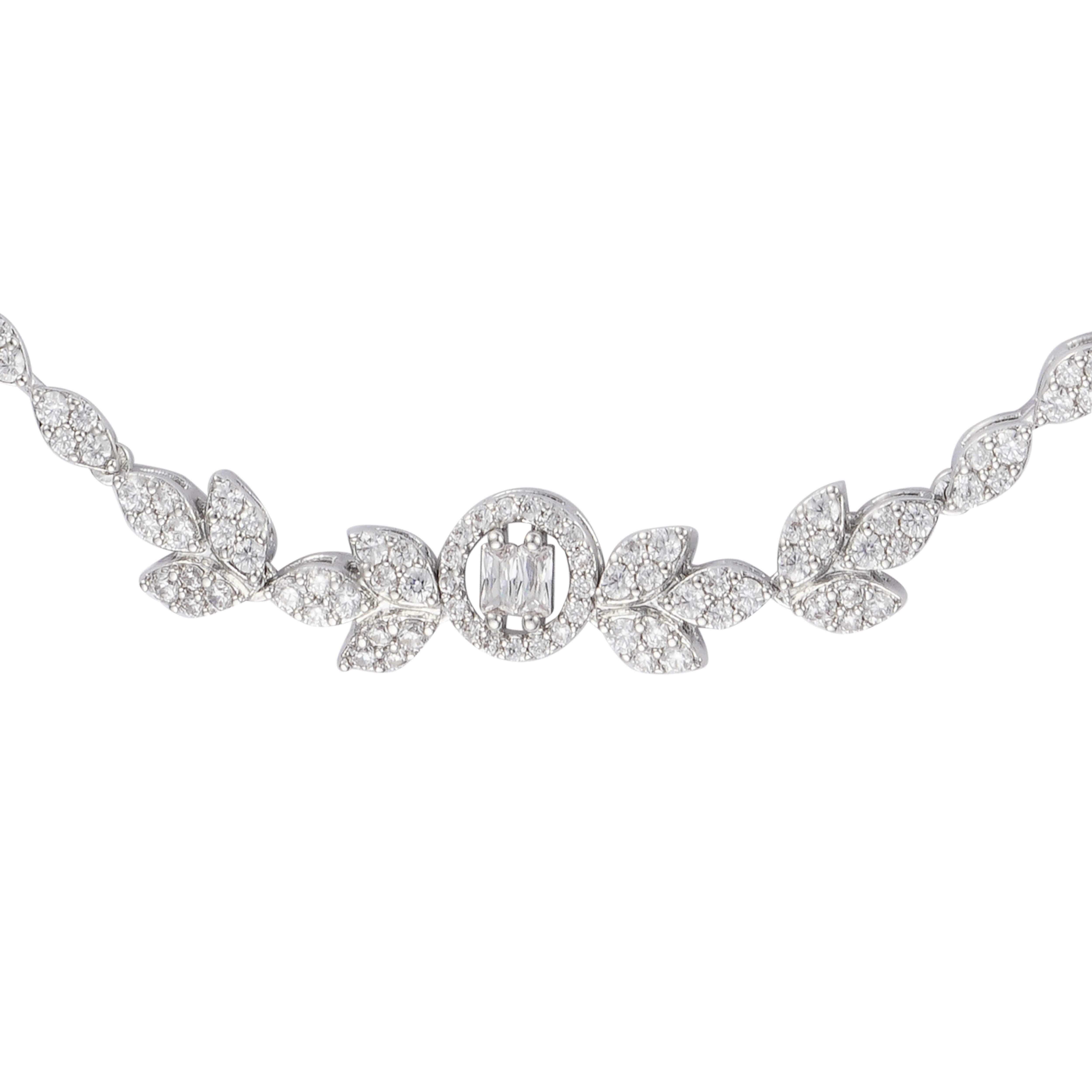Silver Toned Flora Necklace  image 2