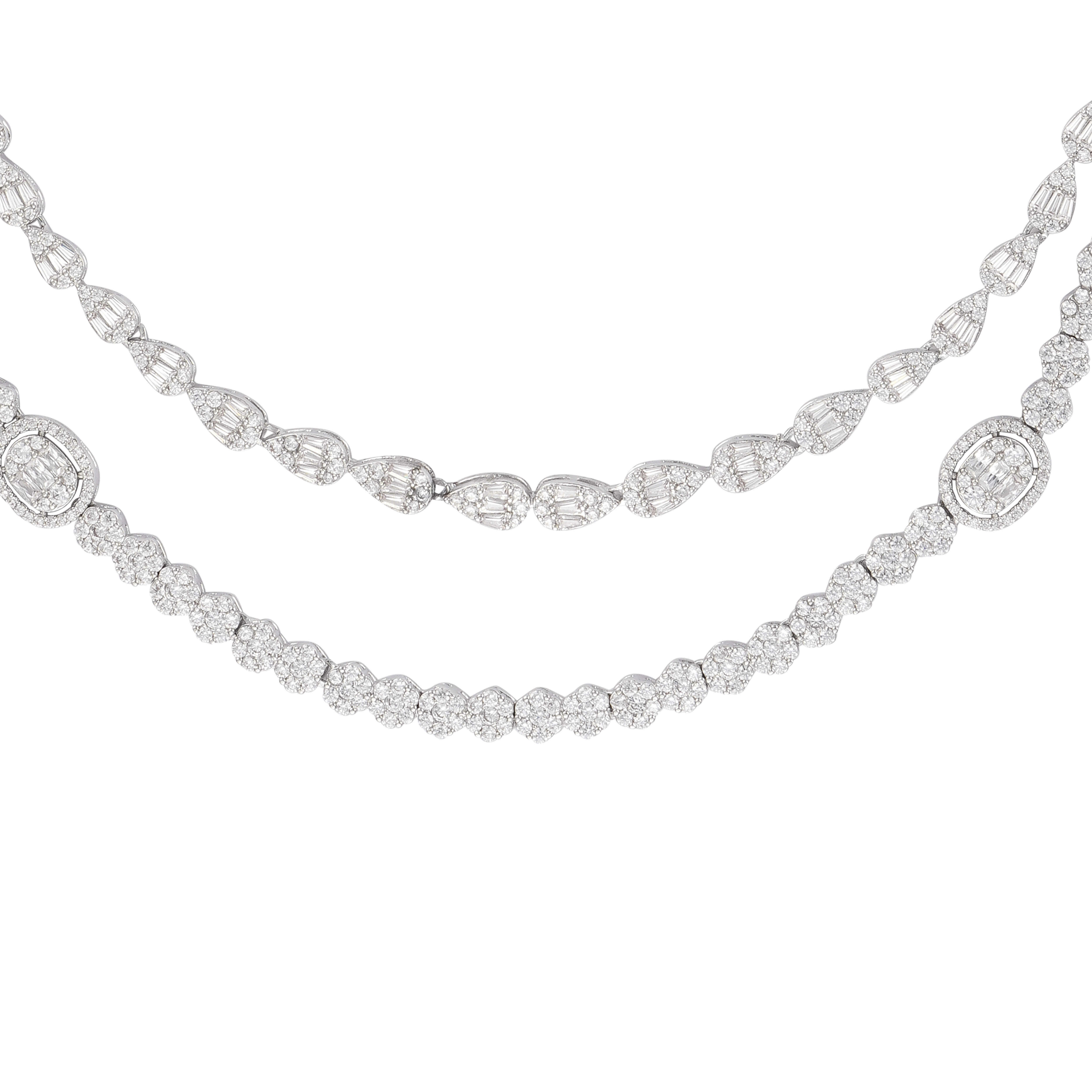 Silver Toned Flora Necklace image 1