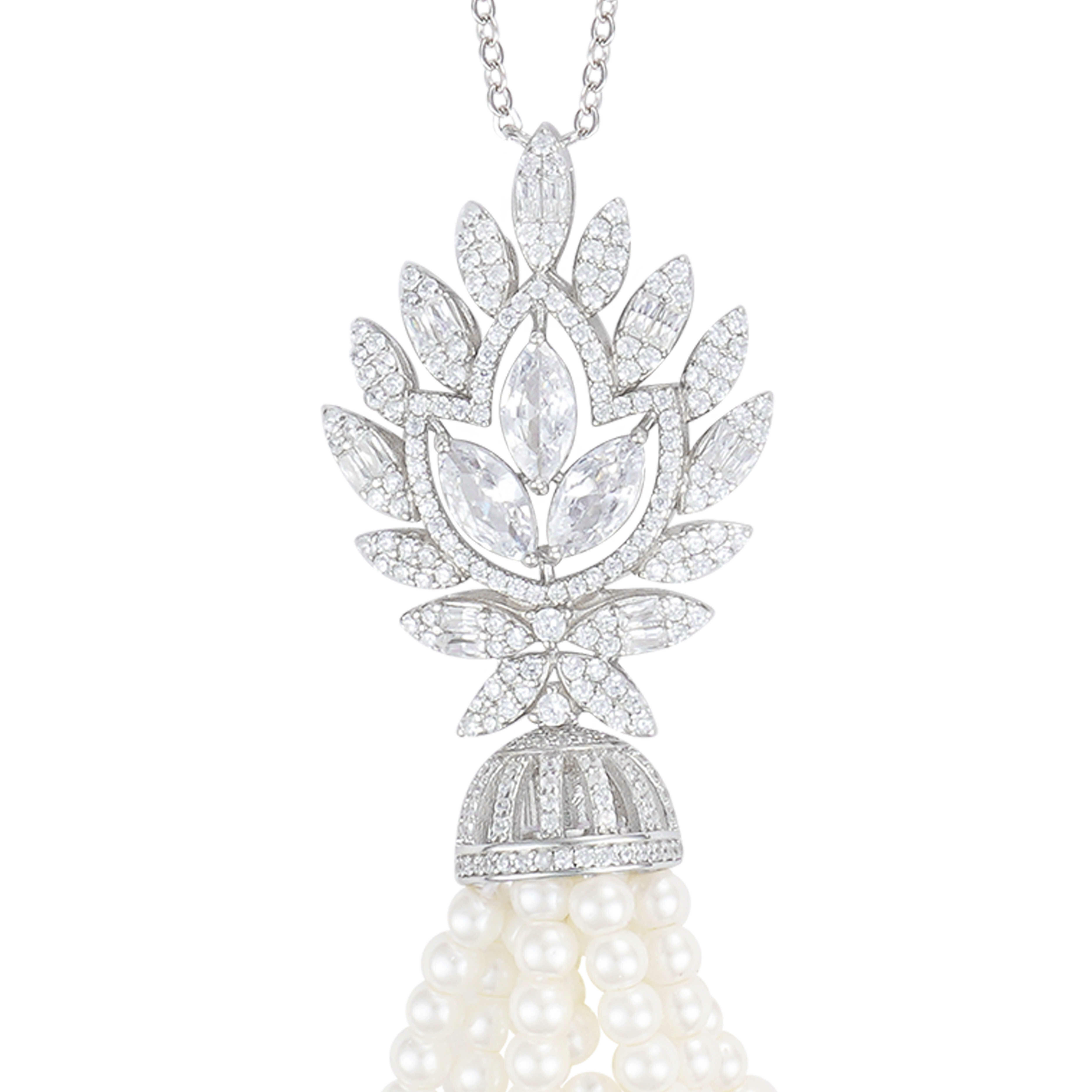 925K Silver Pearl Necklace  image 2