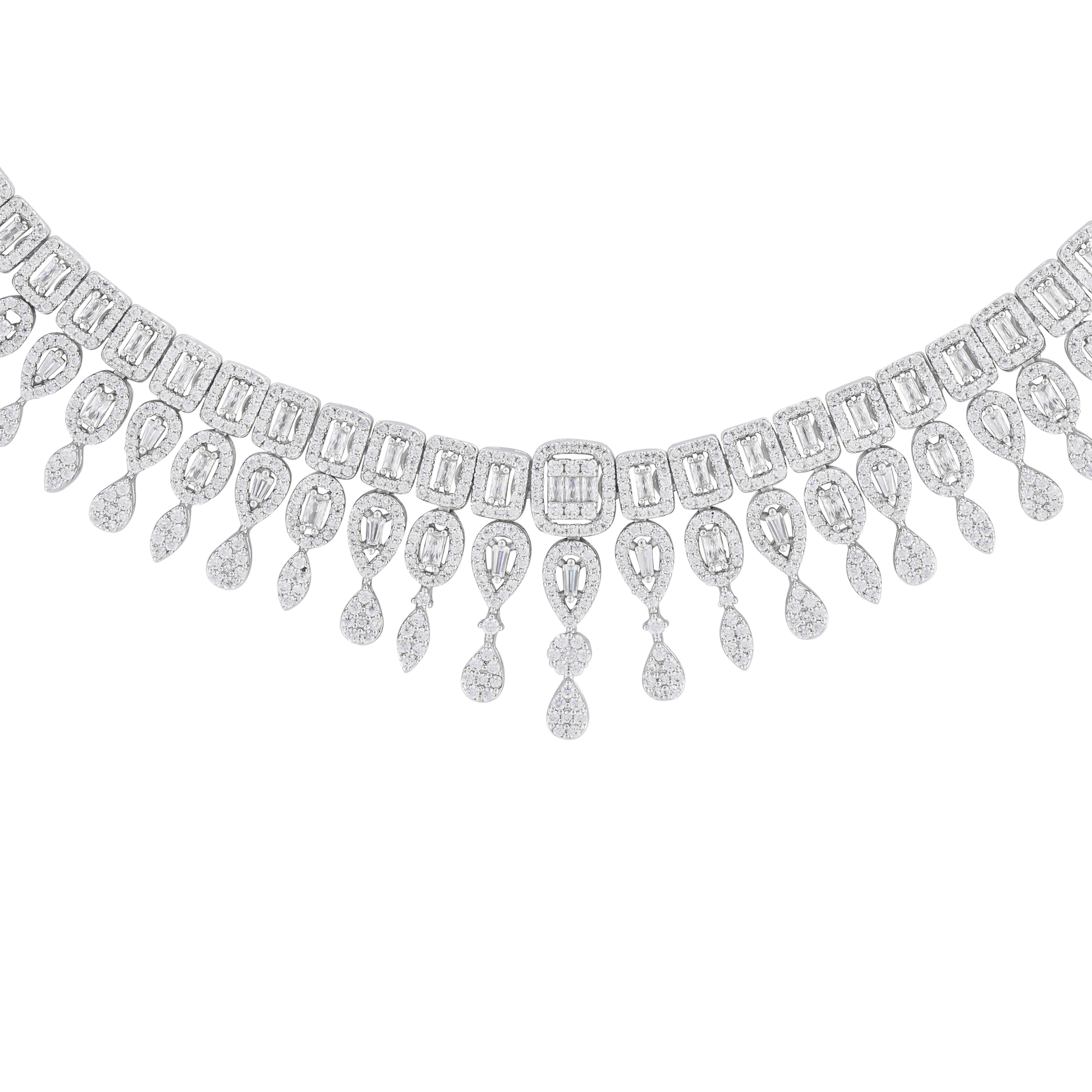 925K Silver Flora Necklace Set image 1