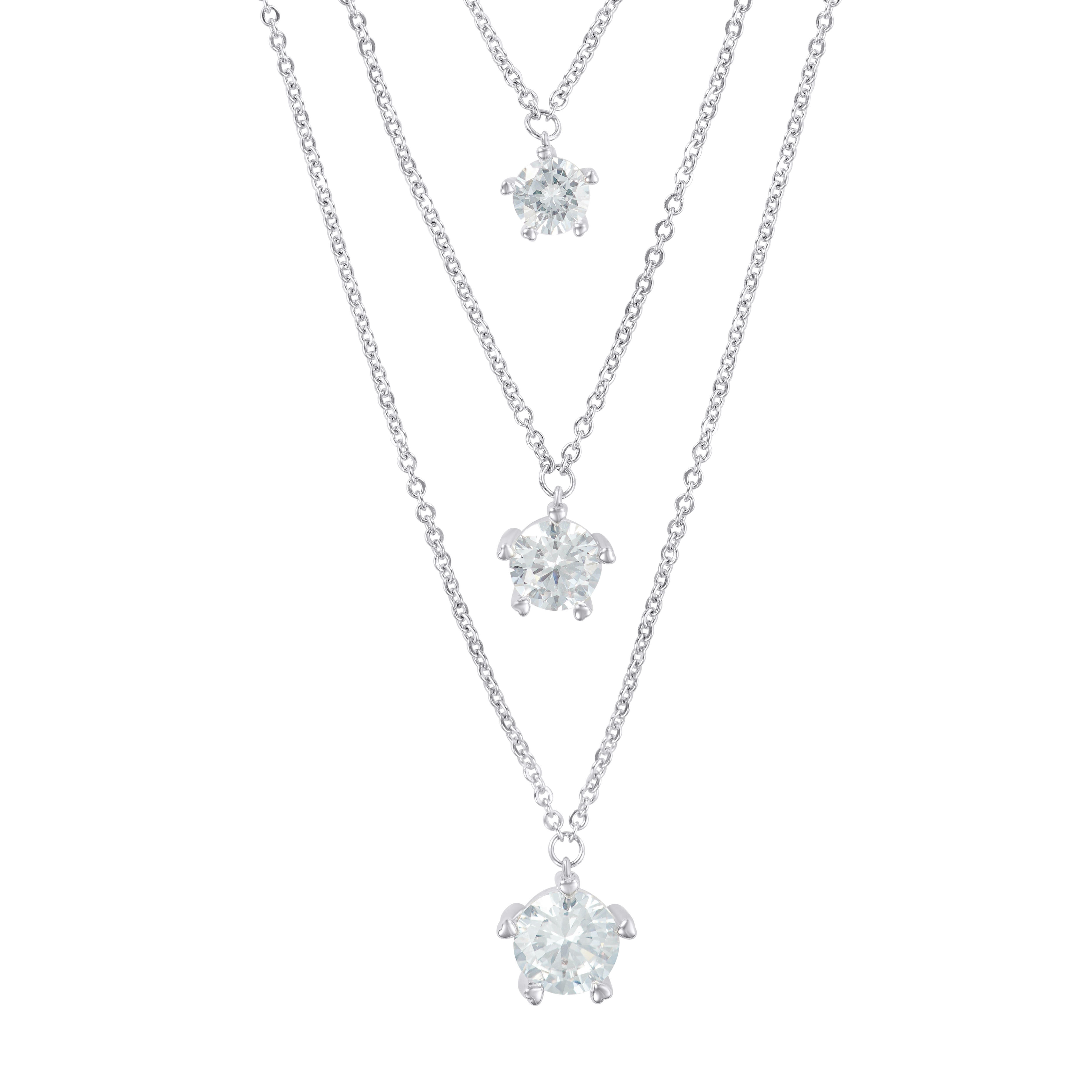 925K Silver Triple Strand Choker image 1
