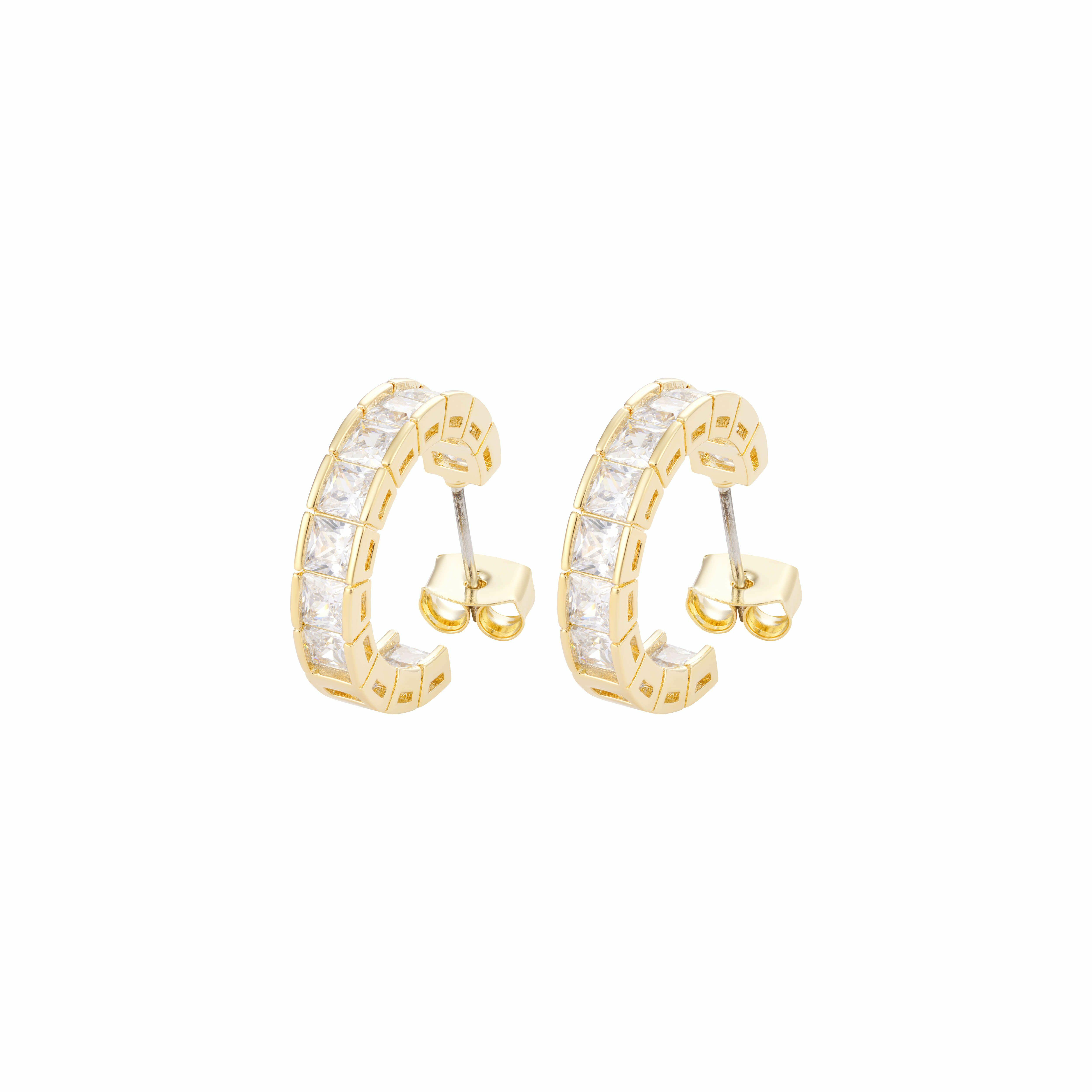 Gold Toned Princess Earrings image 2