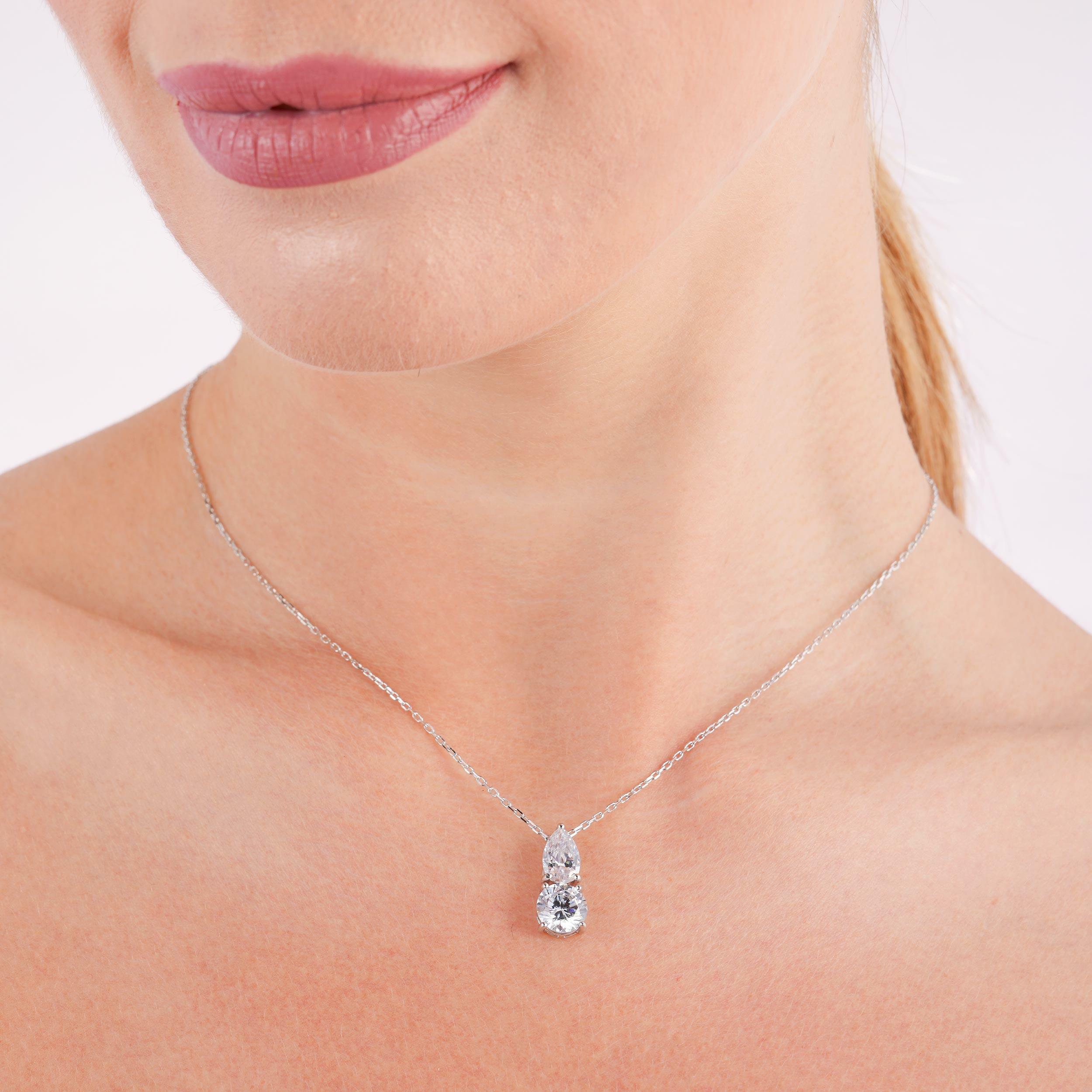 عقد - فضي ابيض - 0 image 0