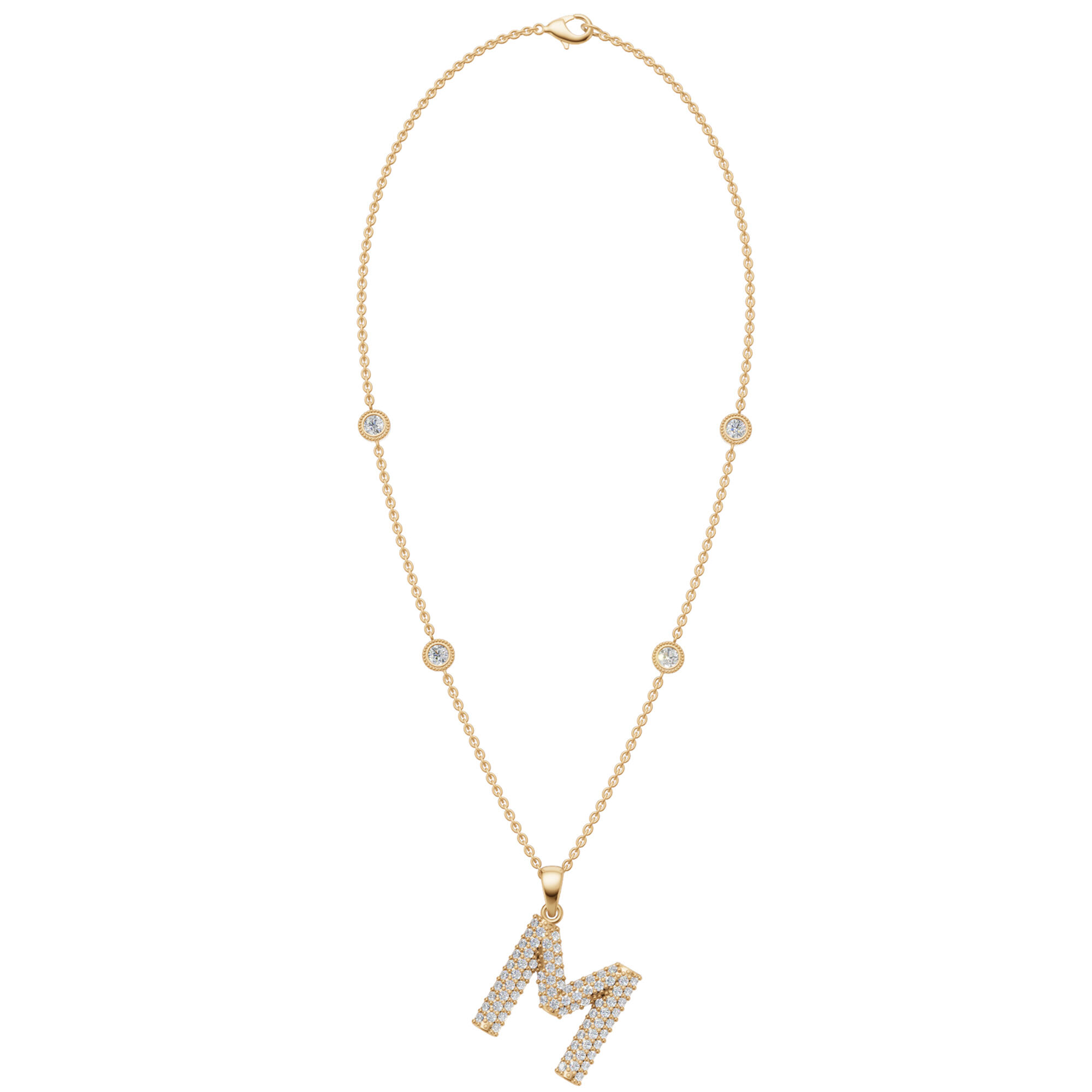 عقد - ذهبي ابيض - M image 4