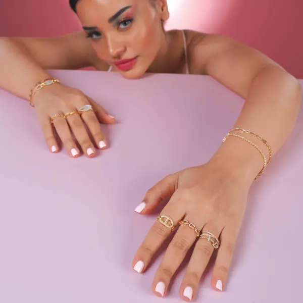 مضعد - ذهبي ابيض - 0 image 6