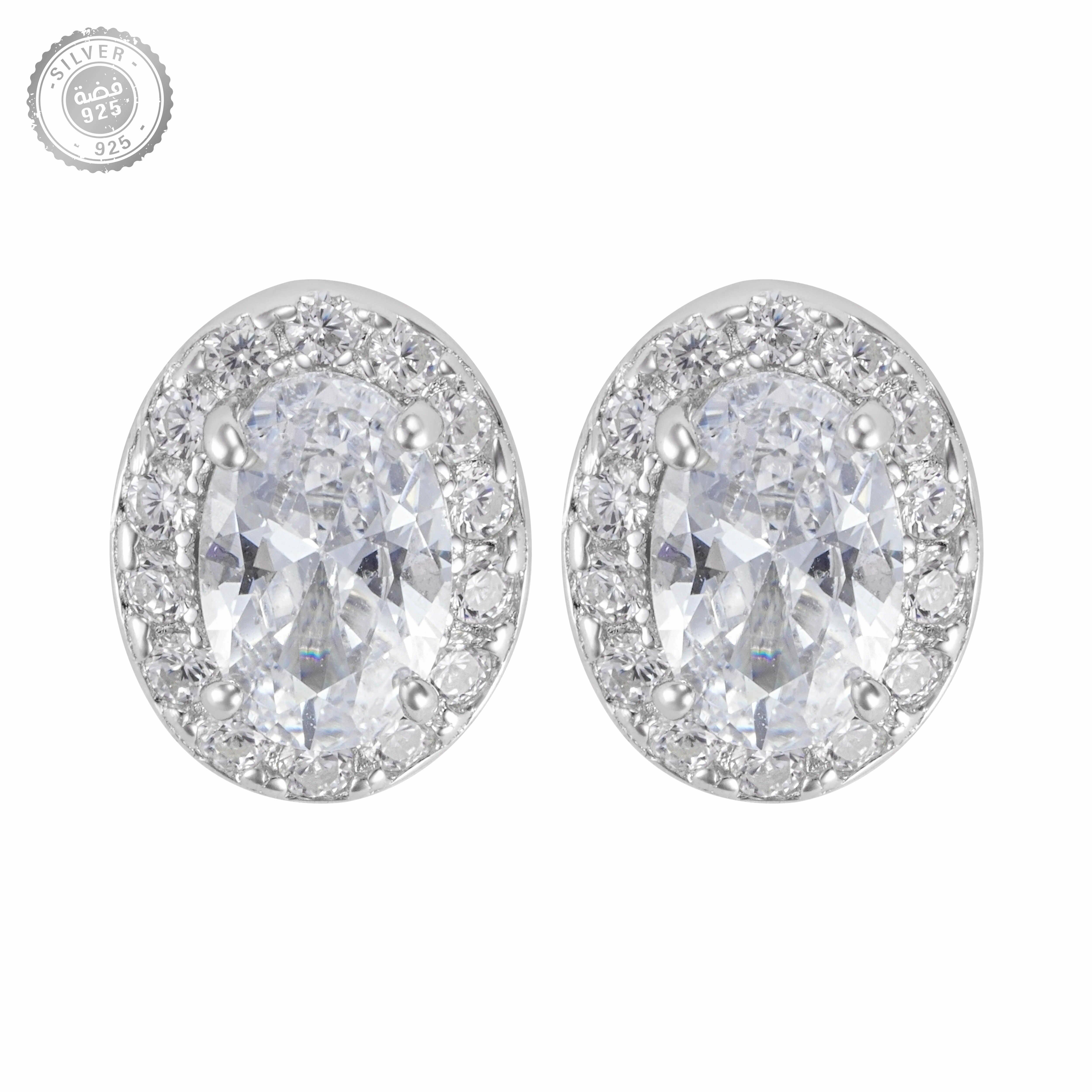 Alvira Earrings -Silver/White image 0