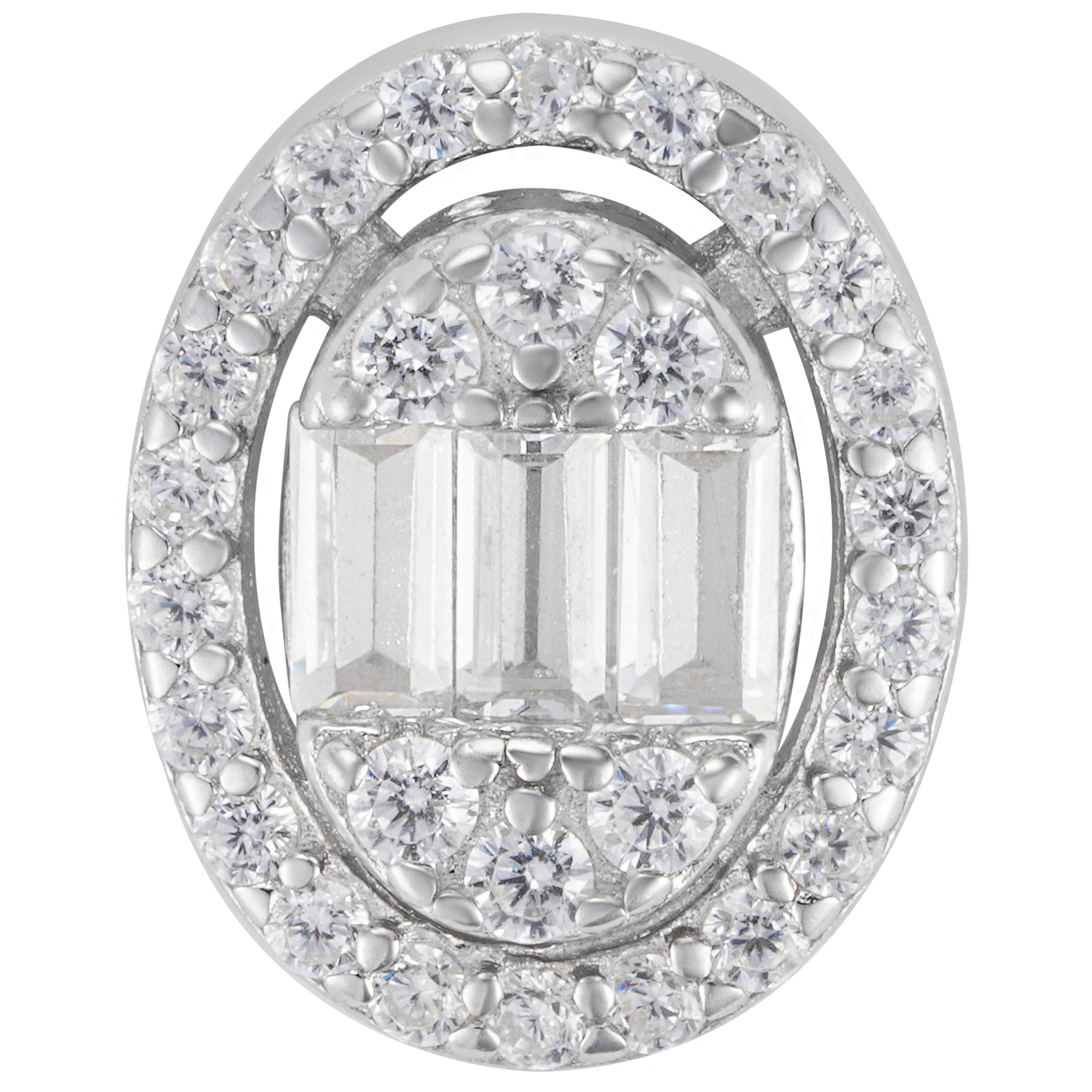 Alvira Earrings -Silver/White image 1