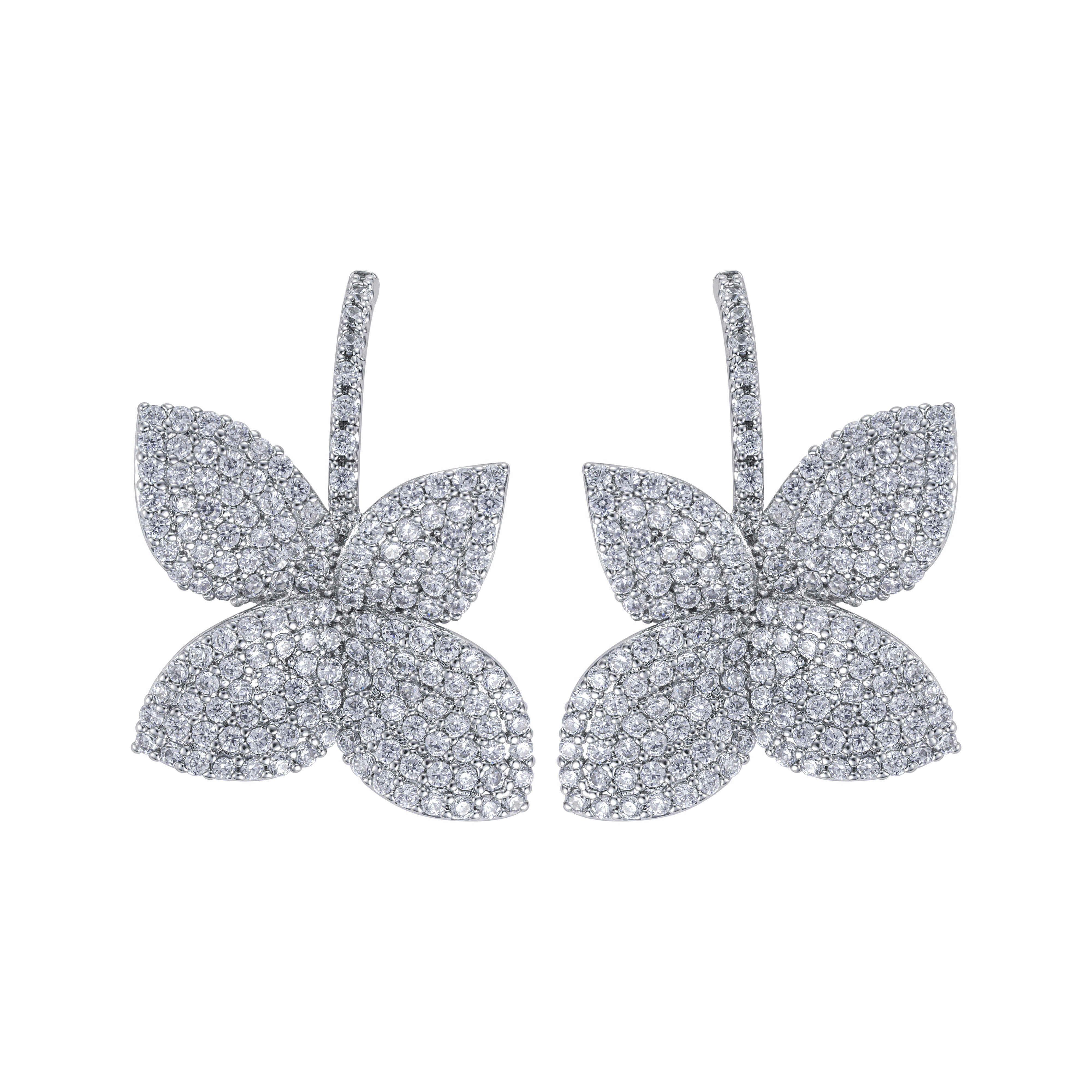 حلق ياسمينة مرصع بالكريستال image 0