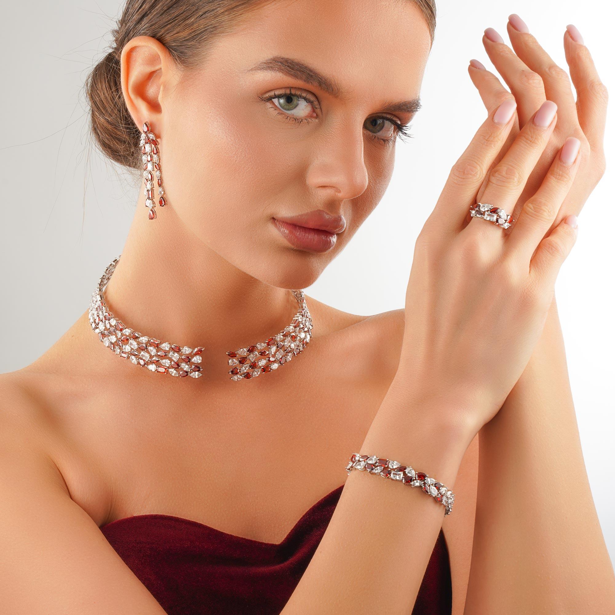 طـــقم - فضي عنابي - 0 image 0