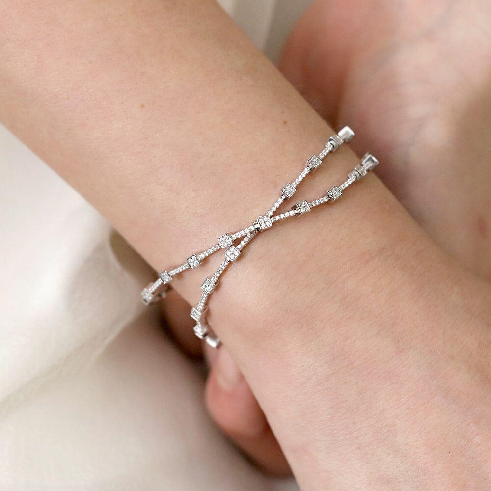 Alvira Bracelet -Silver/White image 0