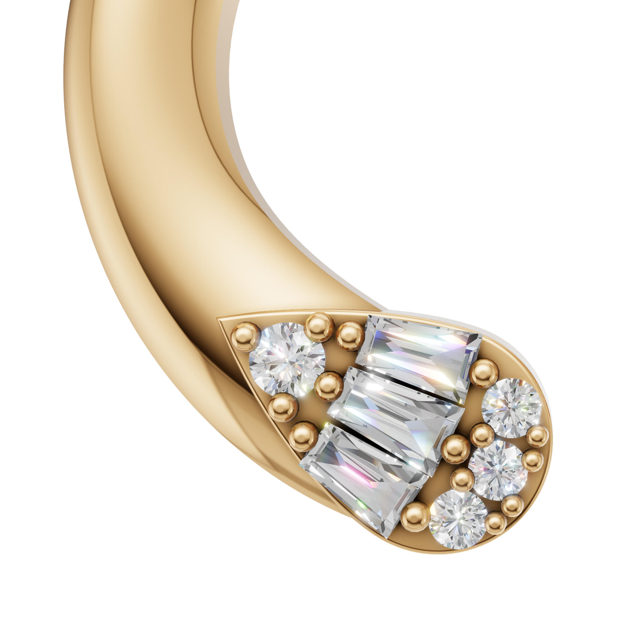 أقراط دائرية ذهبية image 3