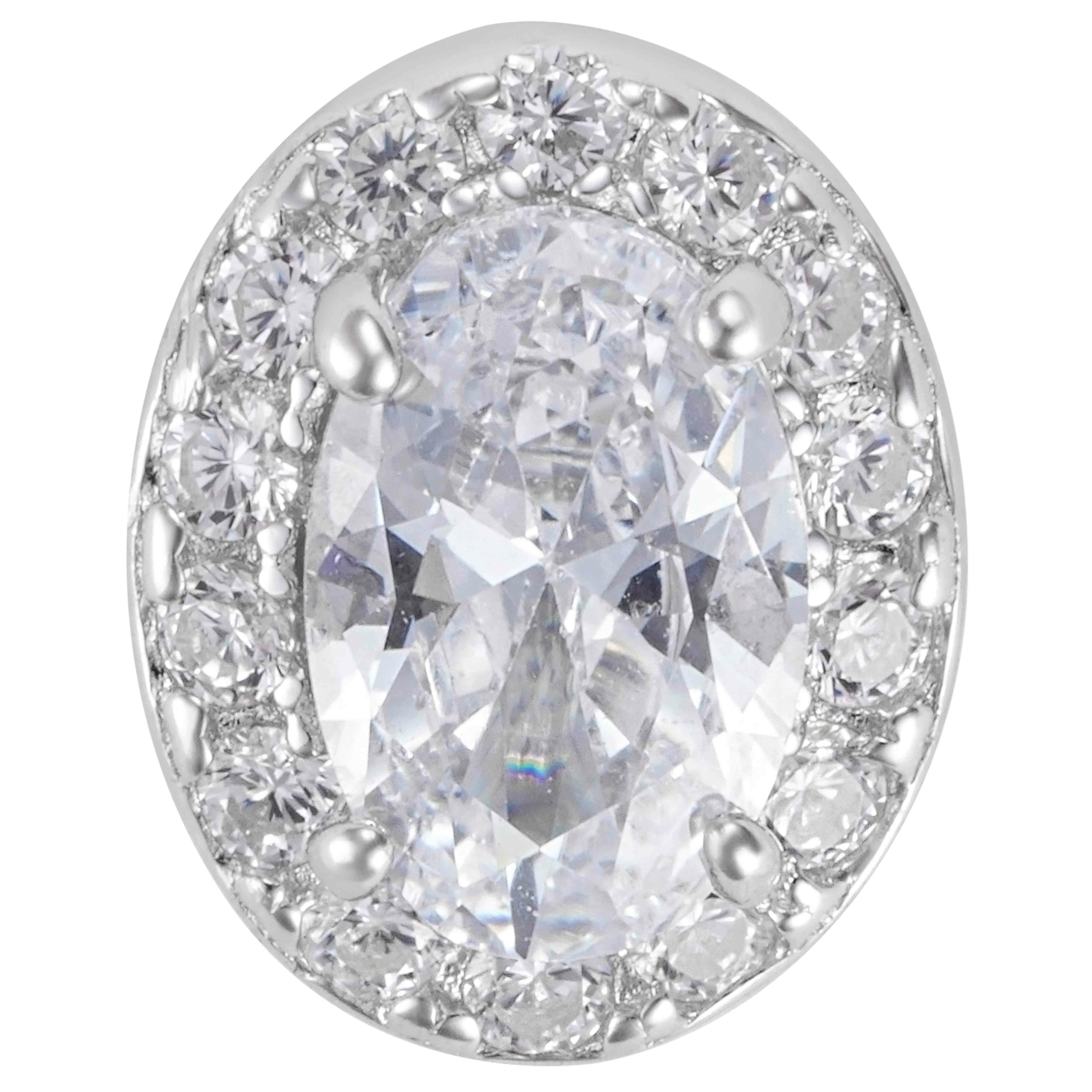 Alvira Earrings -Silver/White image 1