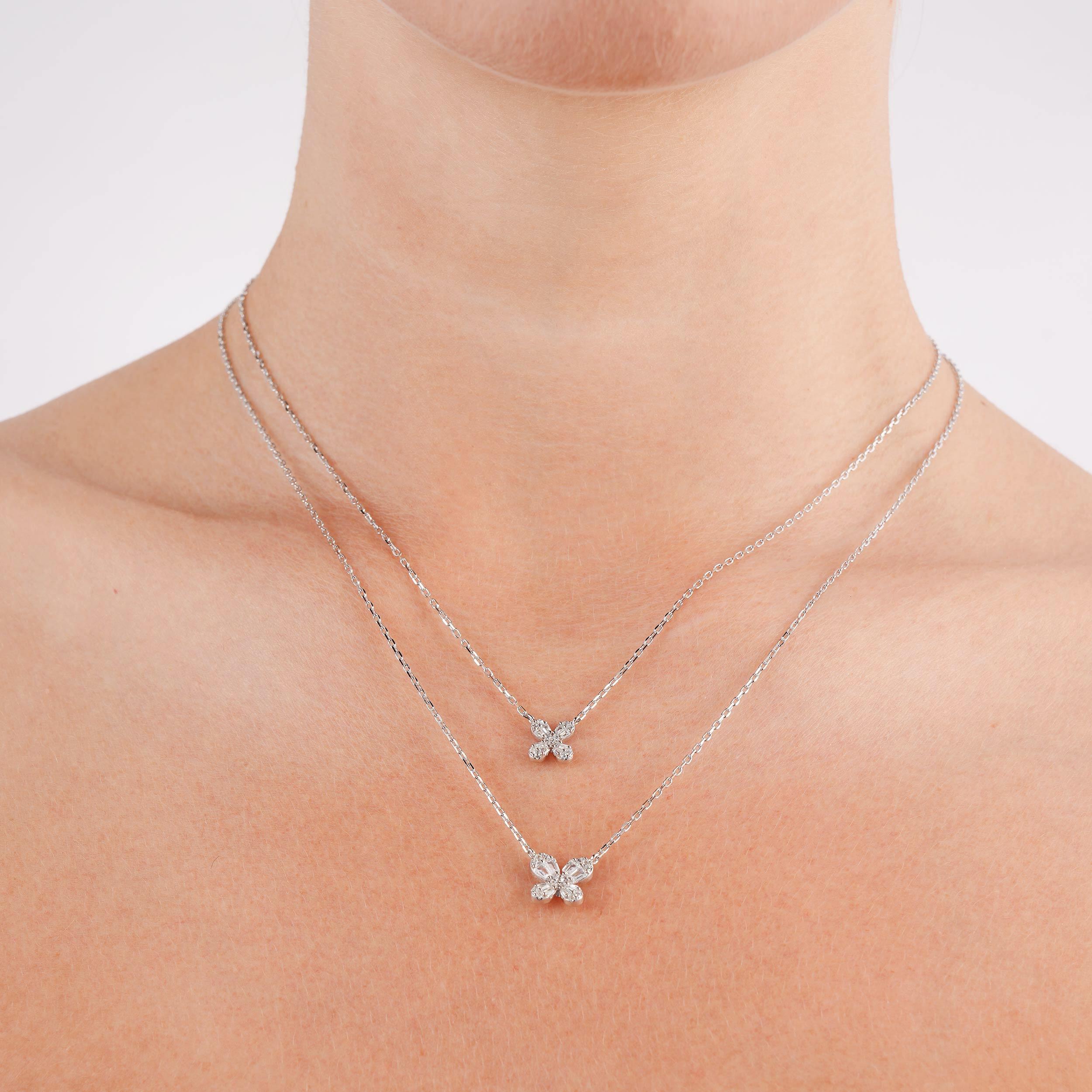 butterfly 925K Silver Necklace image 0