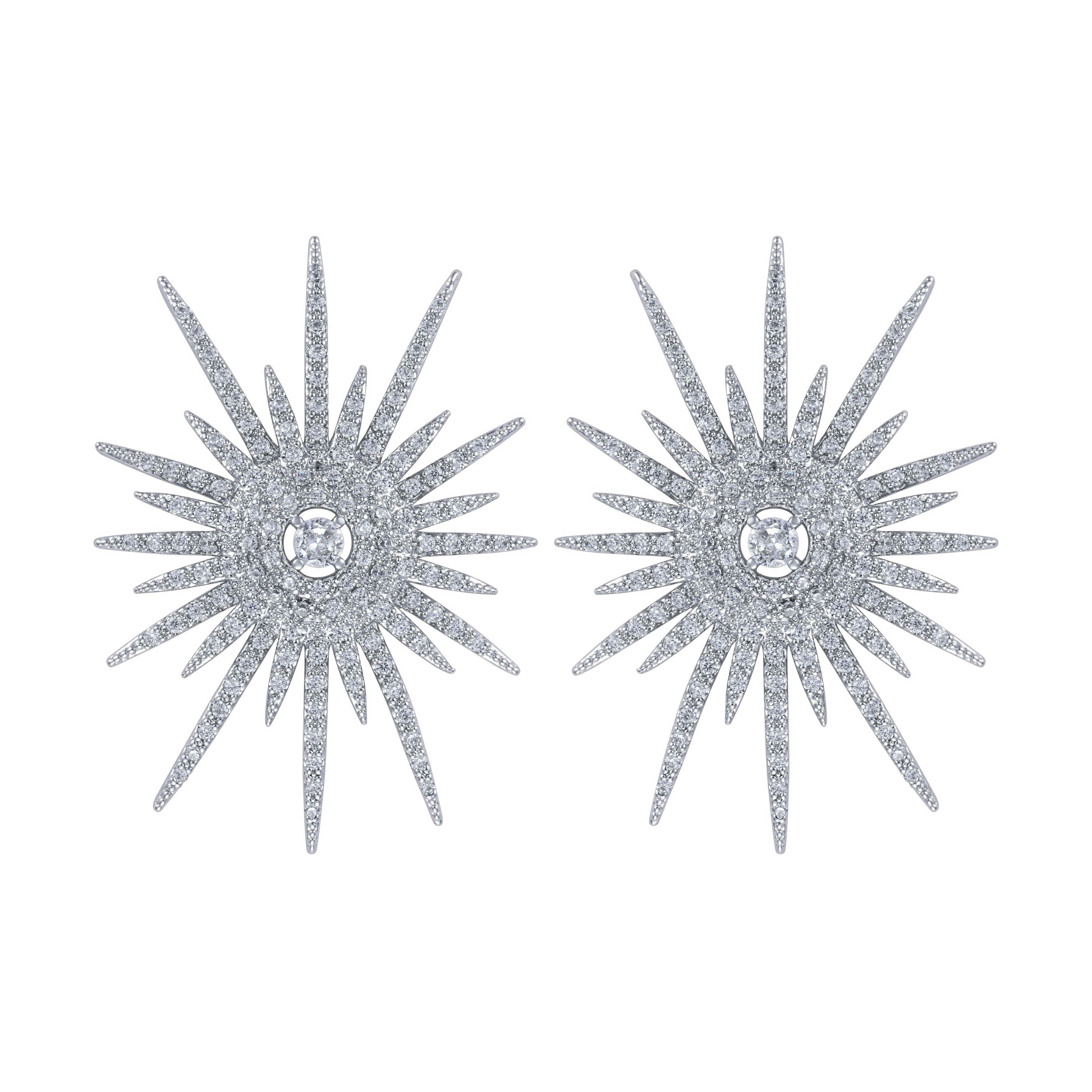 أقراط شعاع شمس كريستالي image 0