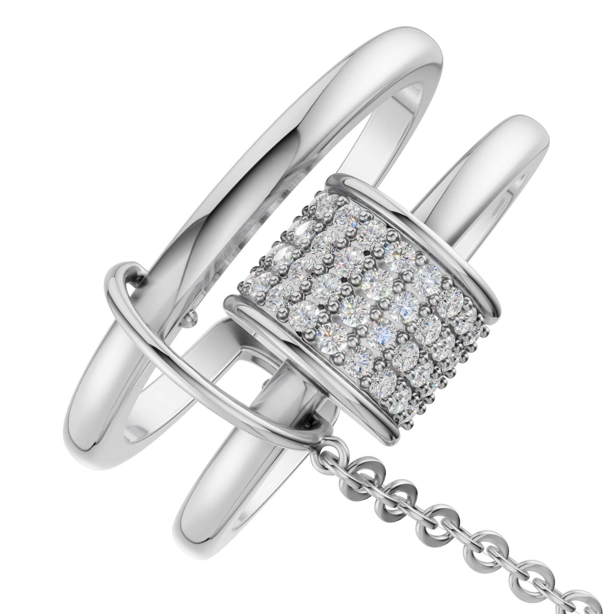 خاتم - فضي ابيض - 0 image 3