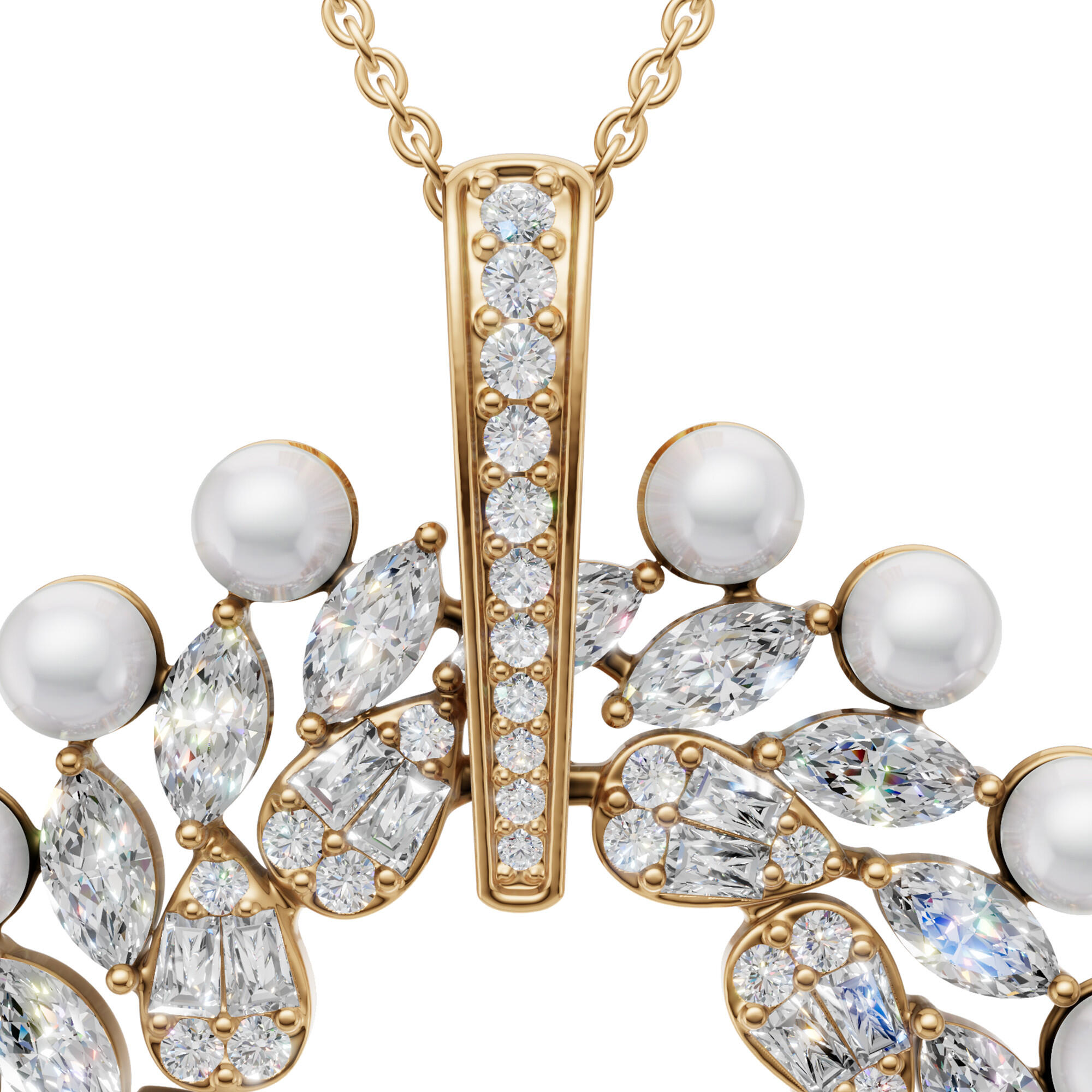 عقد - ذهبي ابيض - 0 image 2