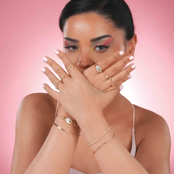 خاتم - ذهبي ابيض - 0 image 4