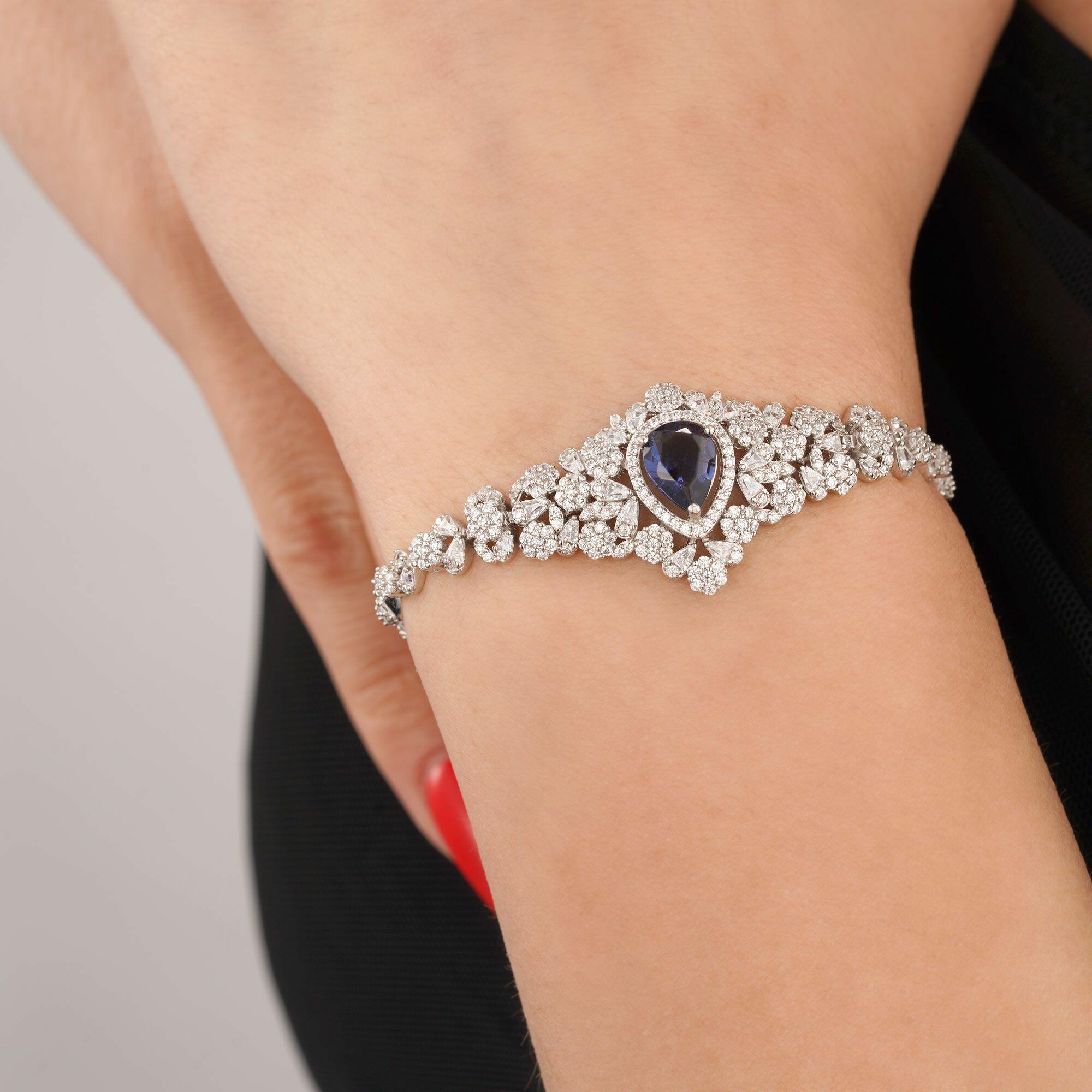 اسوارة - Silver Dark Blue - 0 image 0