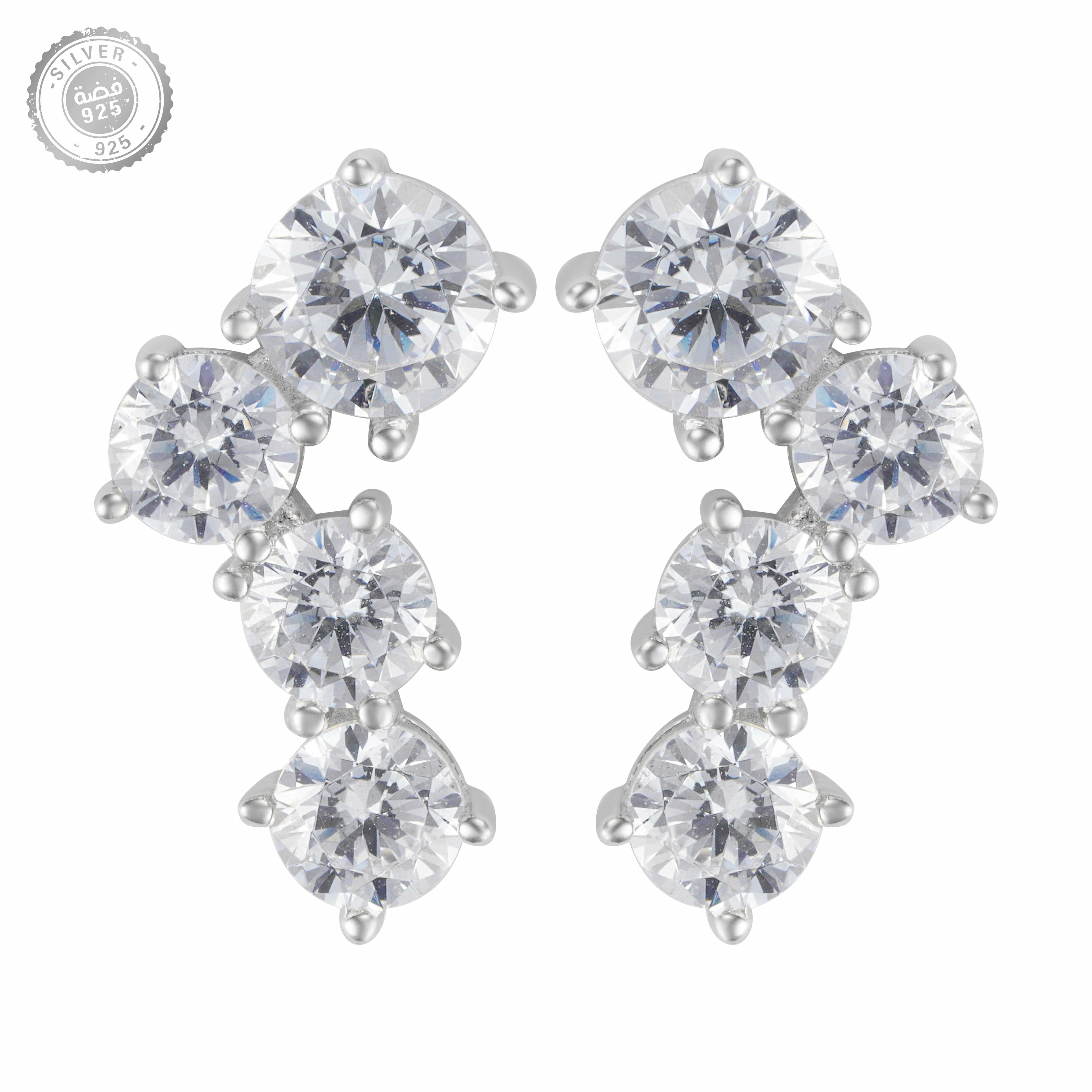 Silver Toned Round Earrings image 0