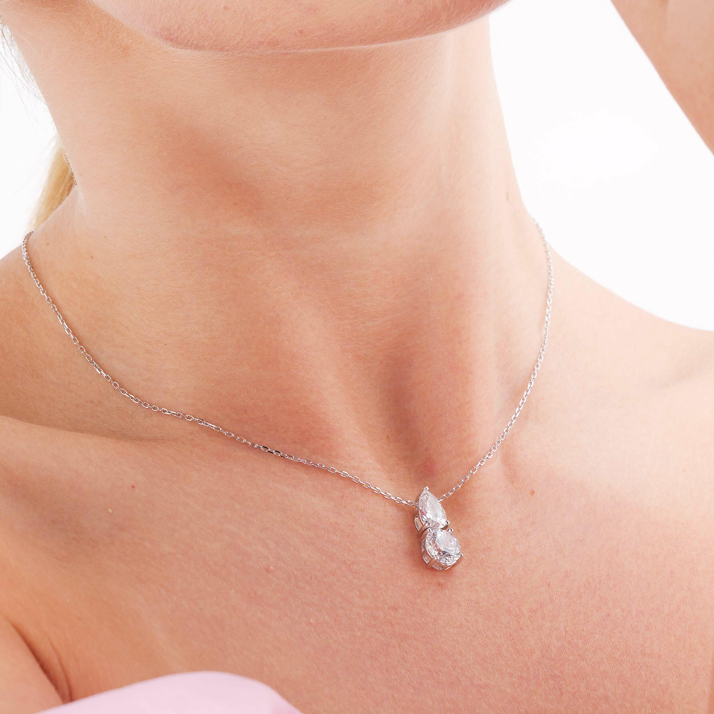 عقد - فضي ابيض - 0 image 1