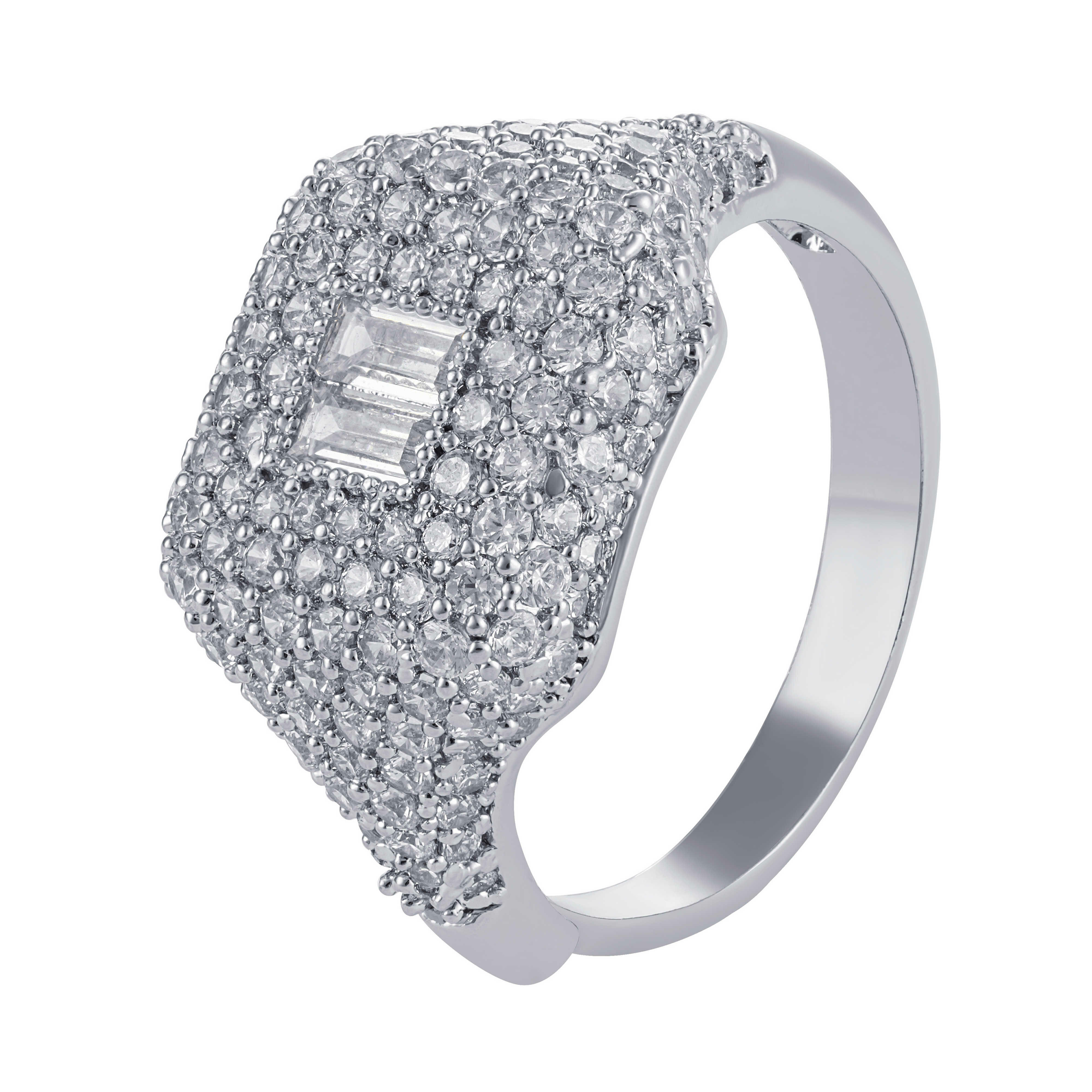 خاتم زركون فضي image 0