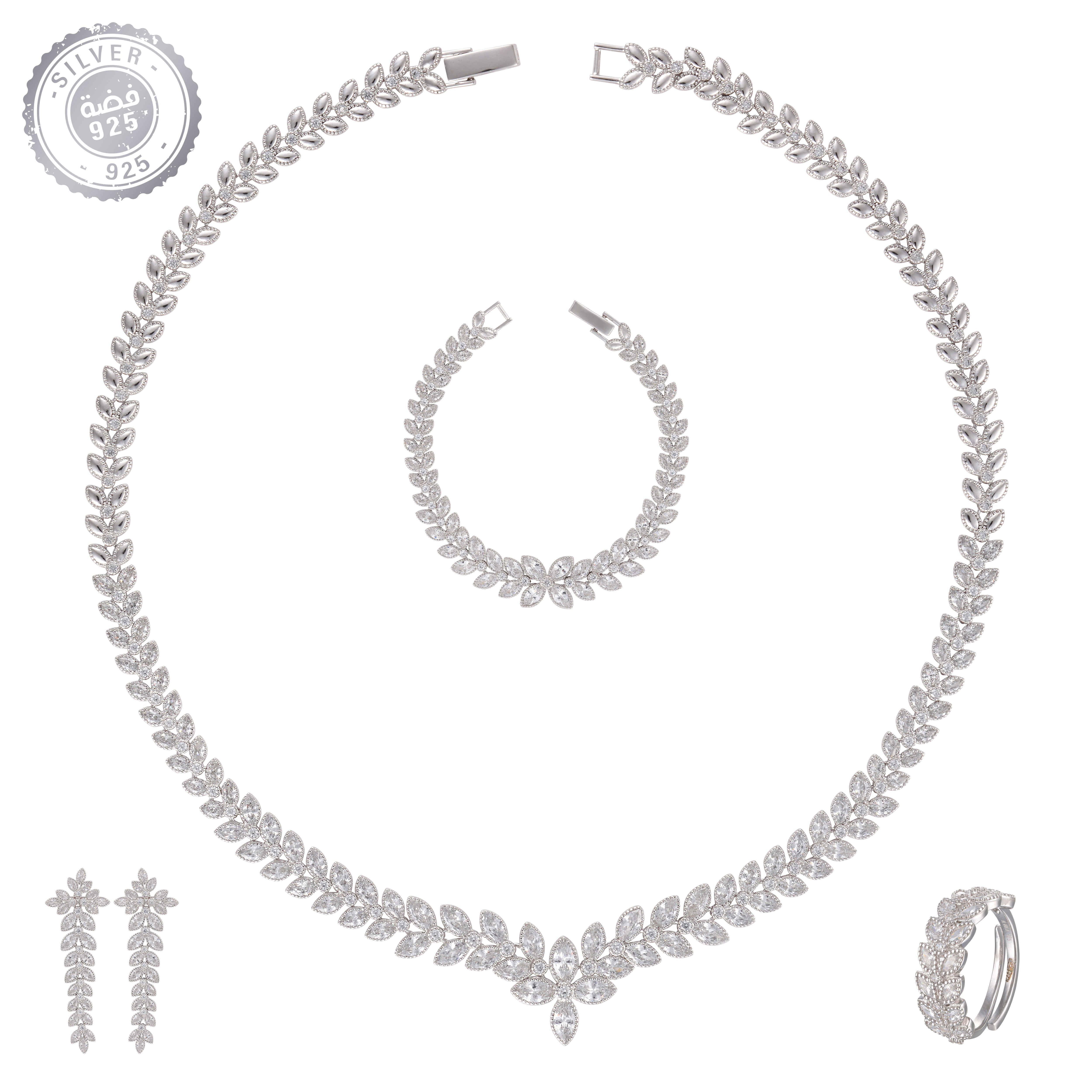 طـــقم - فضي ابيض - 0 image 6