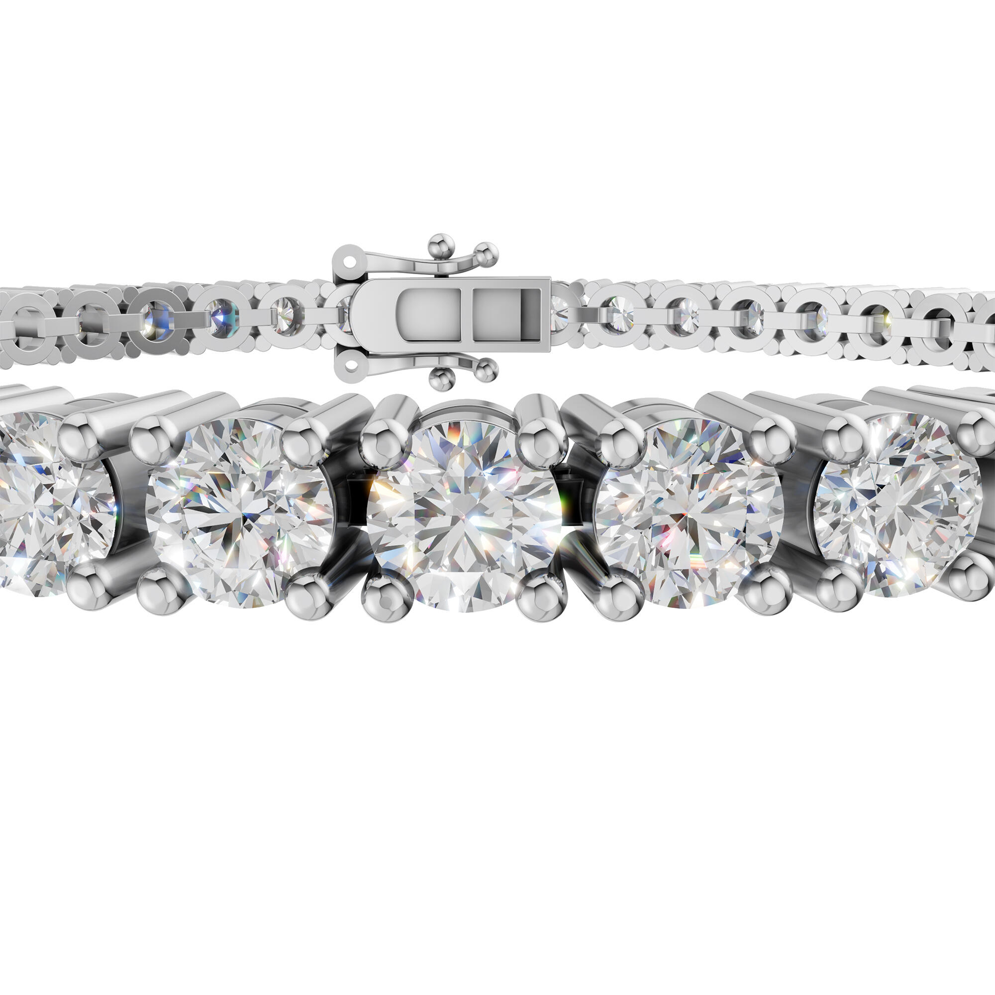 أسوارة سوليتير من الفضه image 1