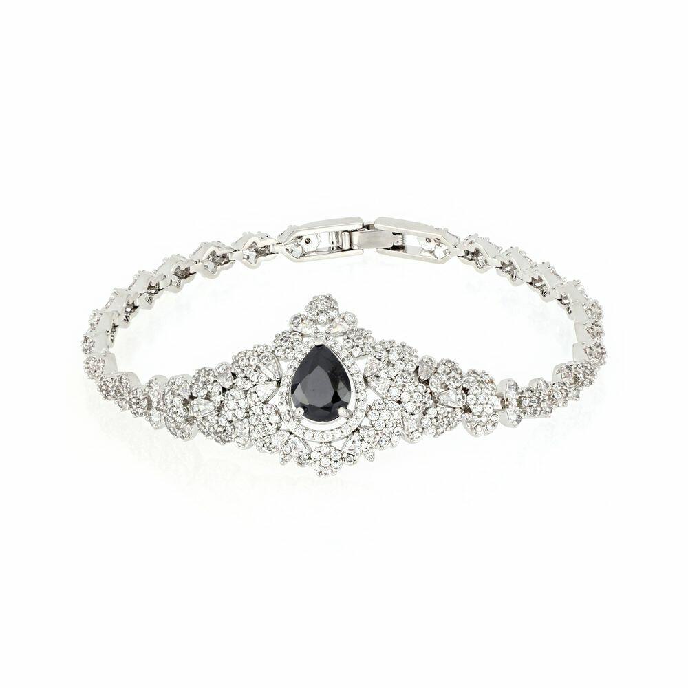 Black Pear Crystal Bracelet image 0