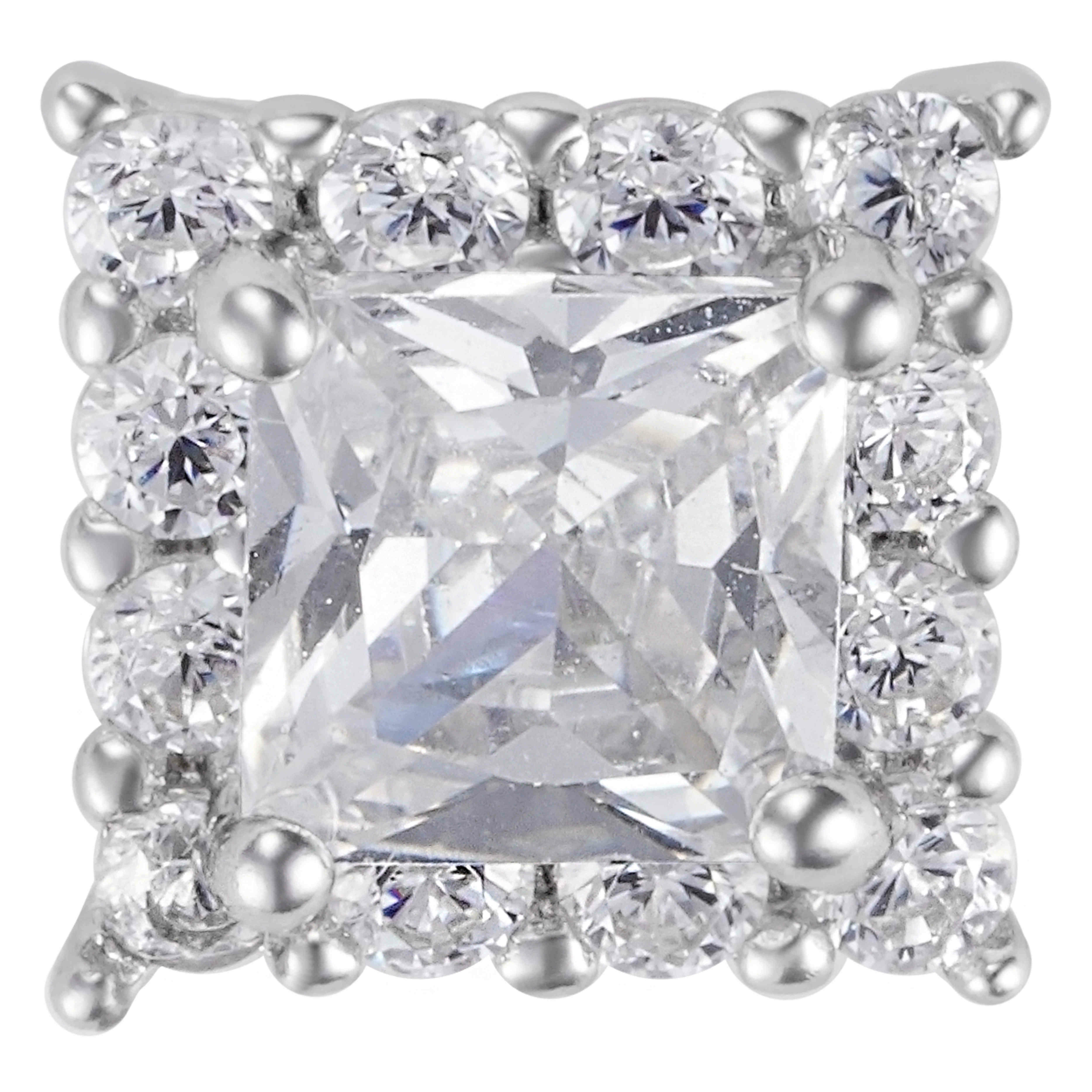 Alvira Earrings -Silver/White image 1