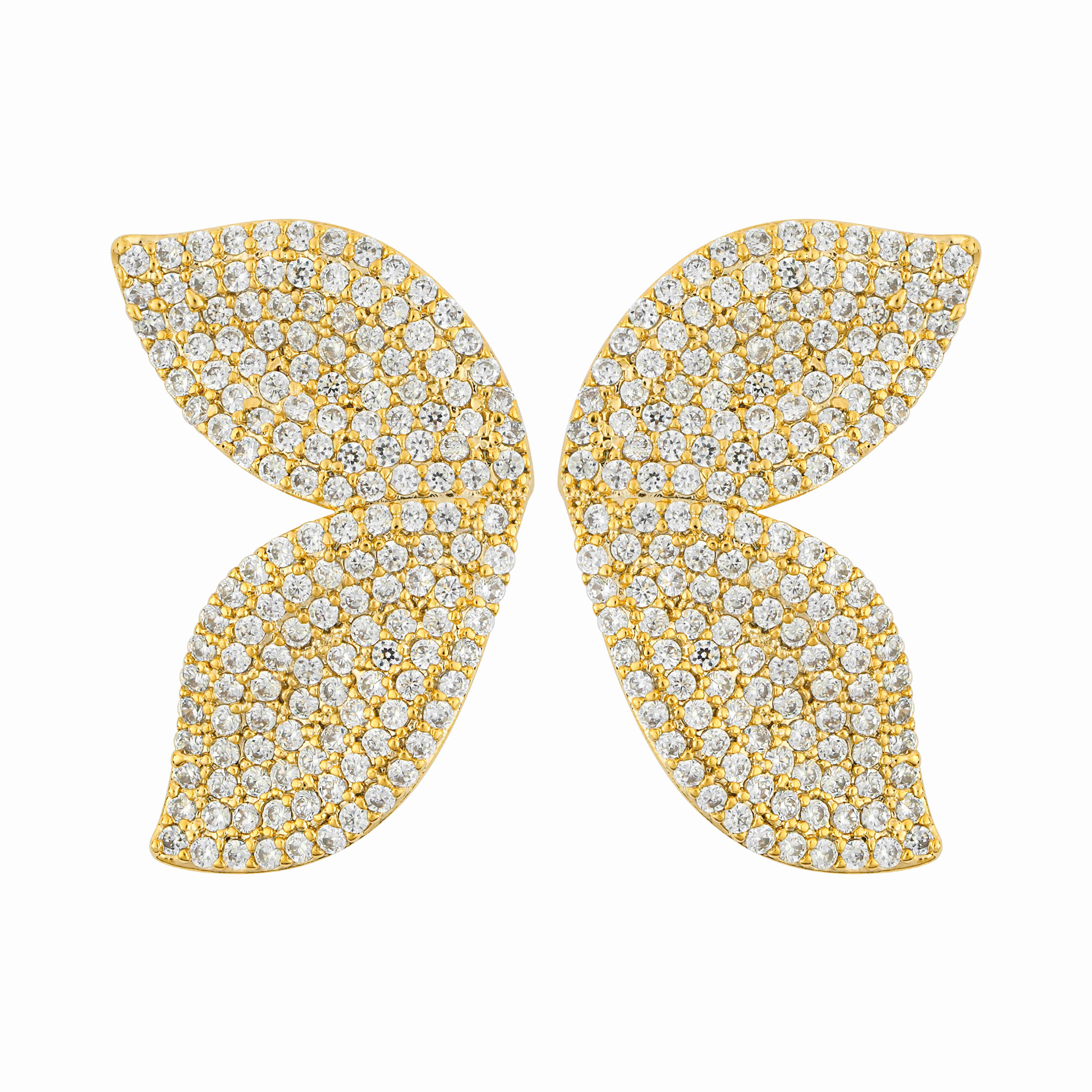 حلق زيركون جناح فراشة image 1