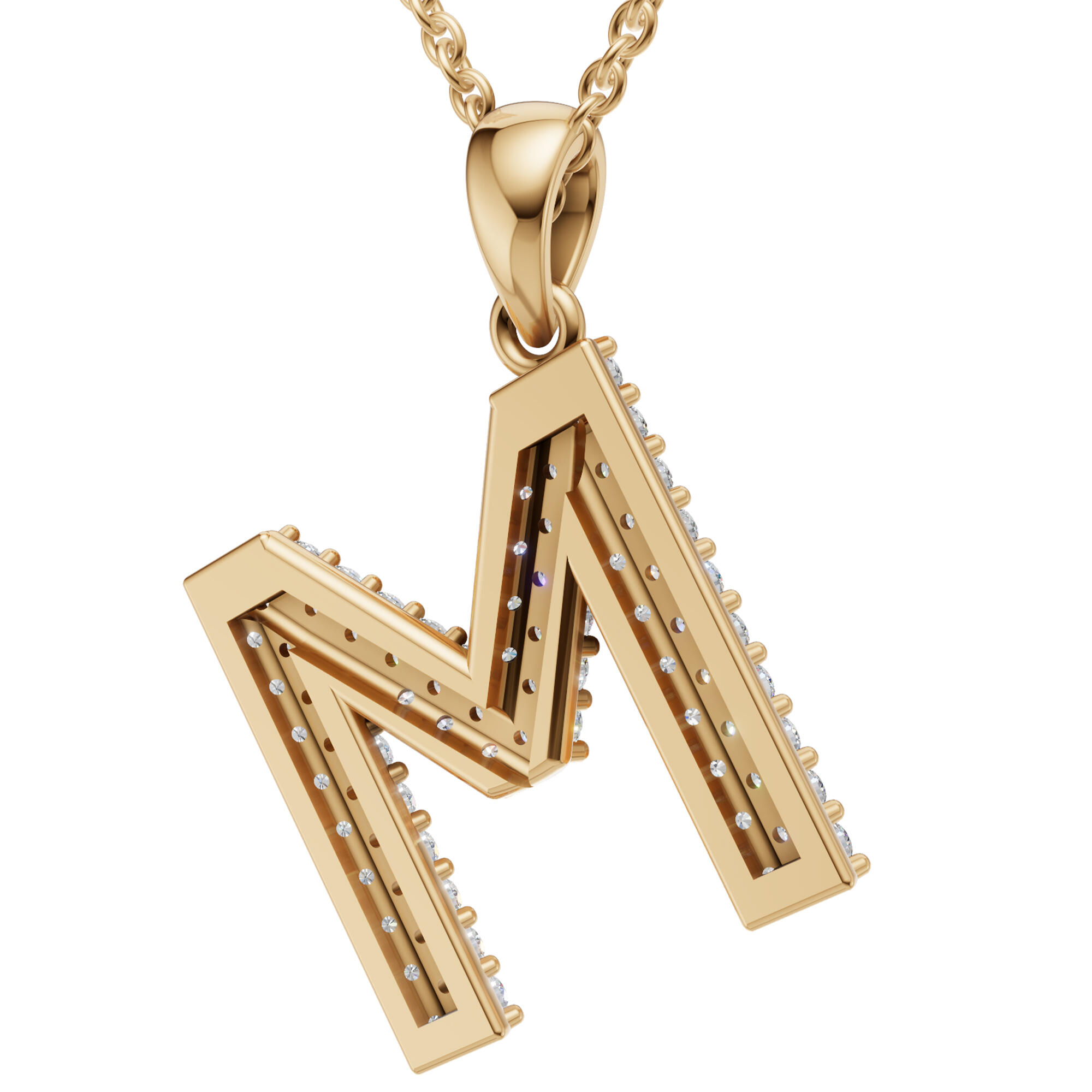 عقد - ذهبي ابيض - M image 5