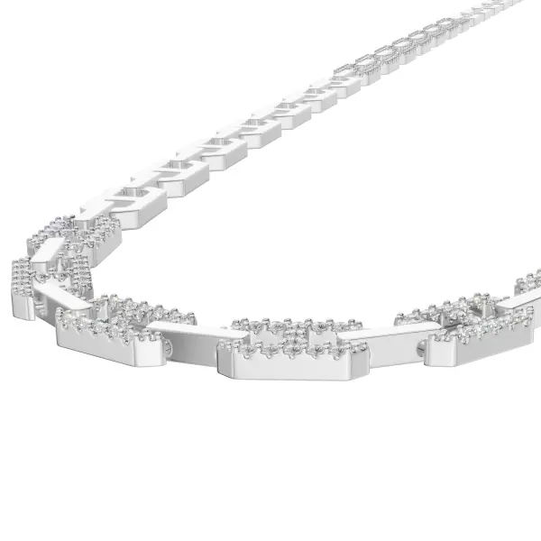 عقد - فضي ابيض - 0 image 4