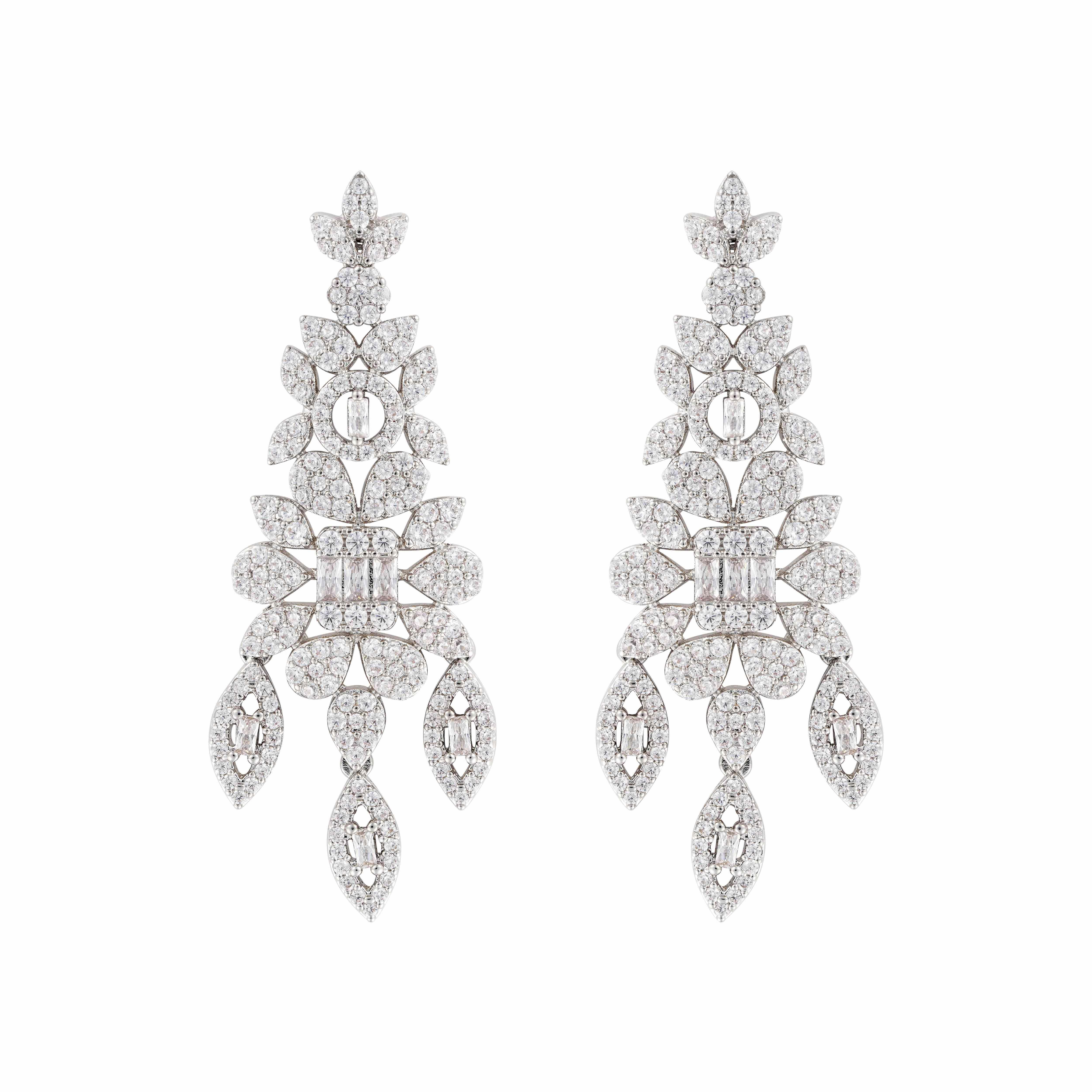Crystal Marquise Silver Earrings image 0