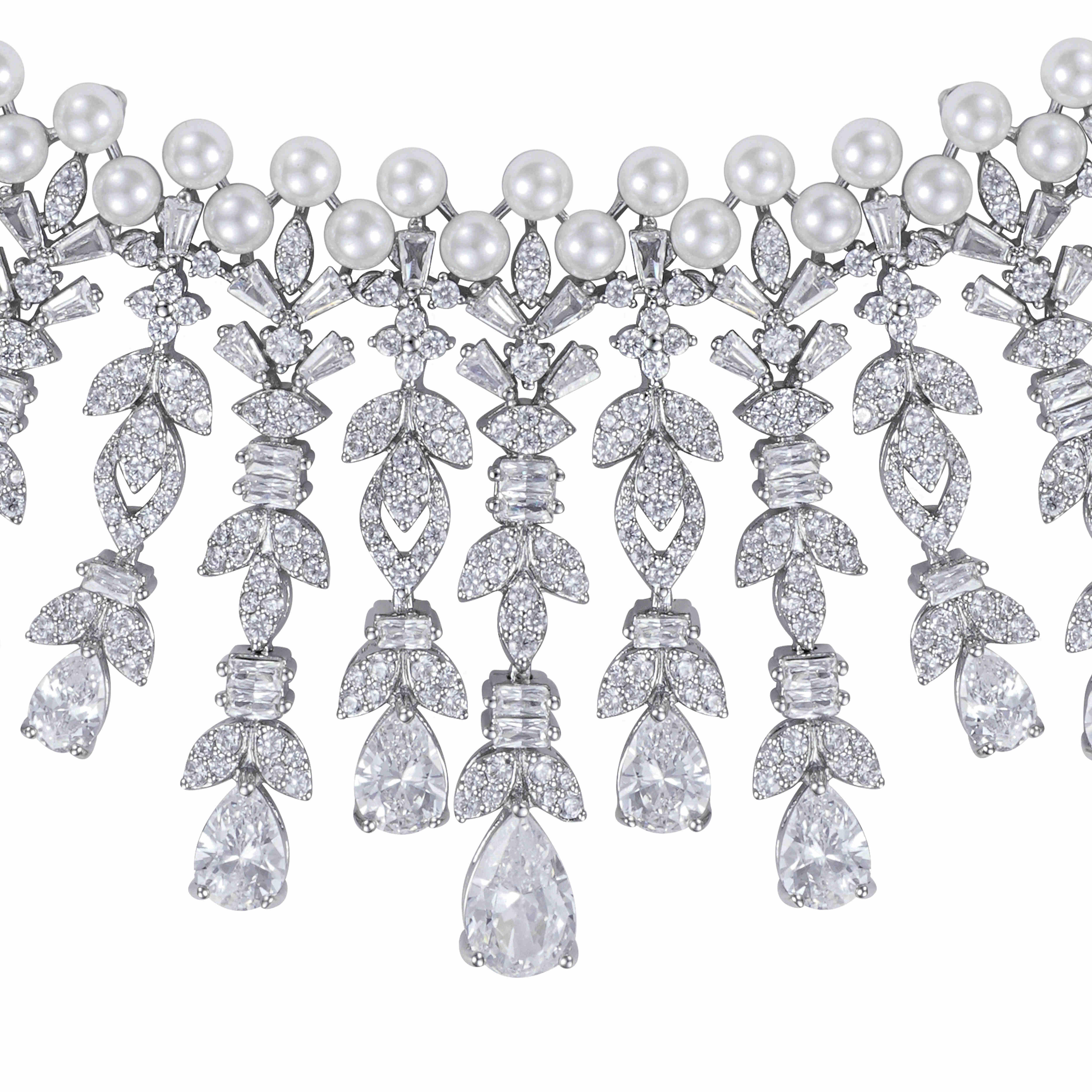 Necklace Set - Silver White - 0 image 2