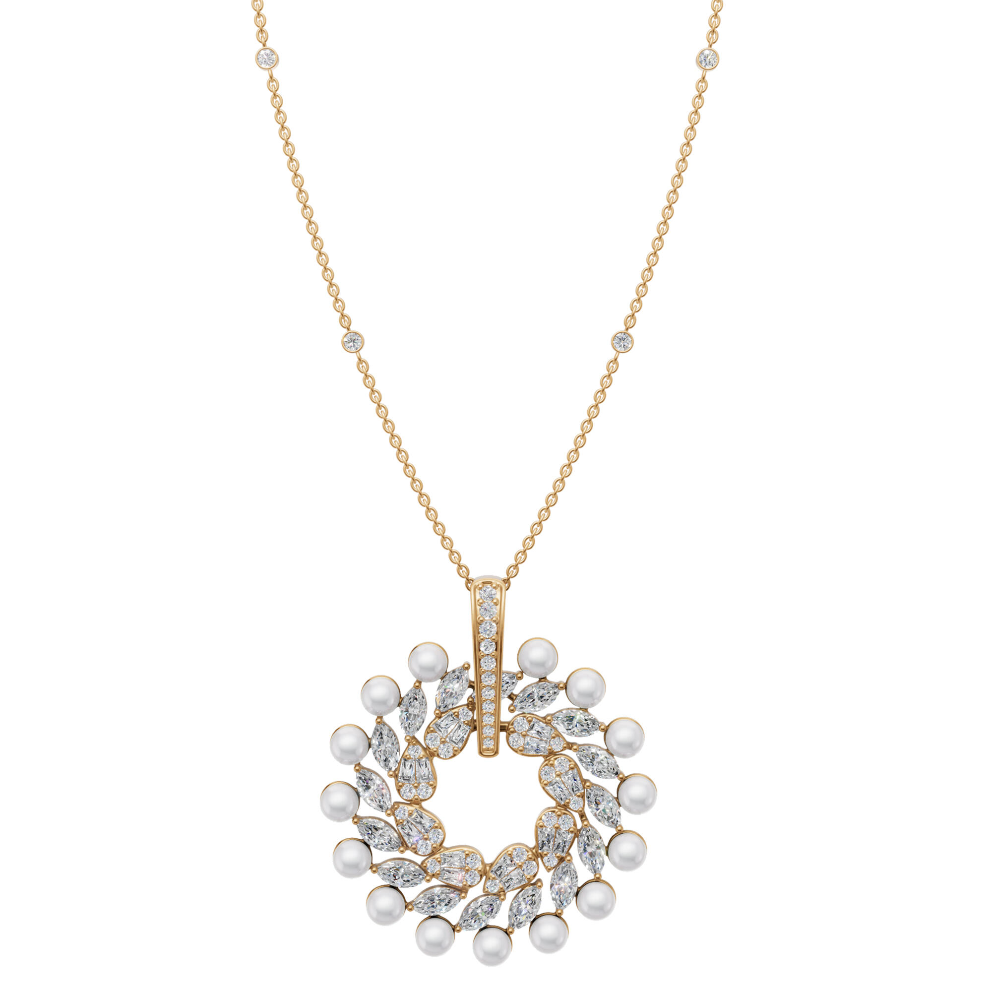 عقد - ذهبي ابيض - 0 image 0