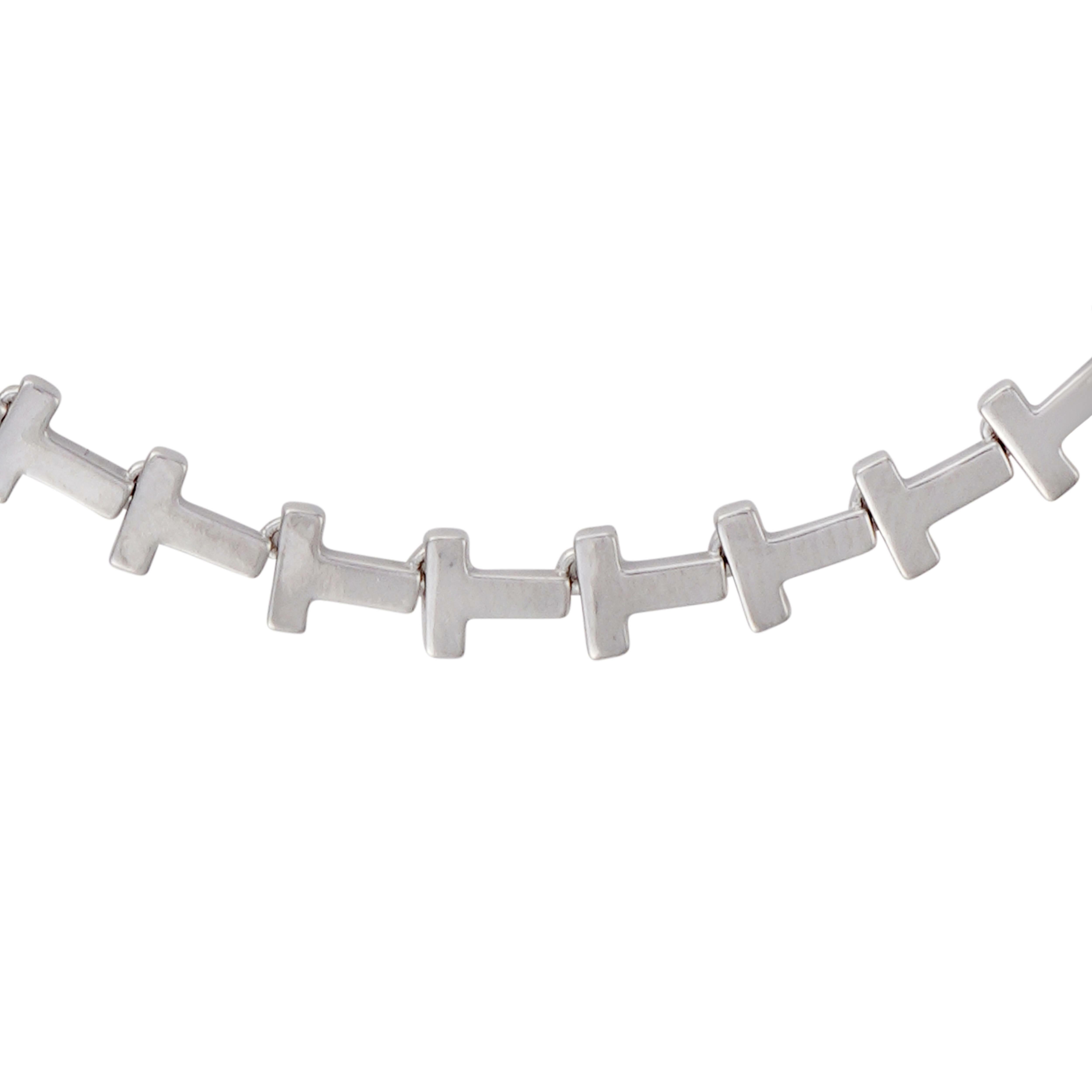 Alvira 925 Silver Zircon T-Link Chain image 1