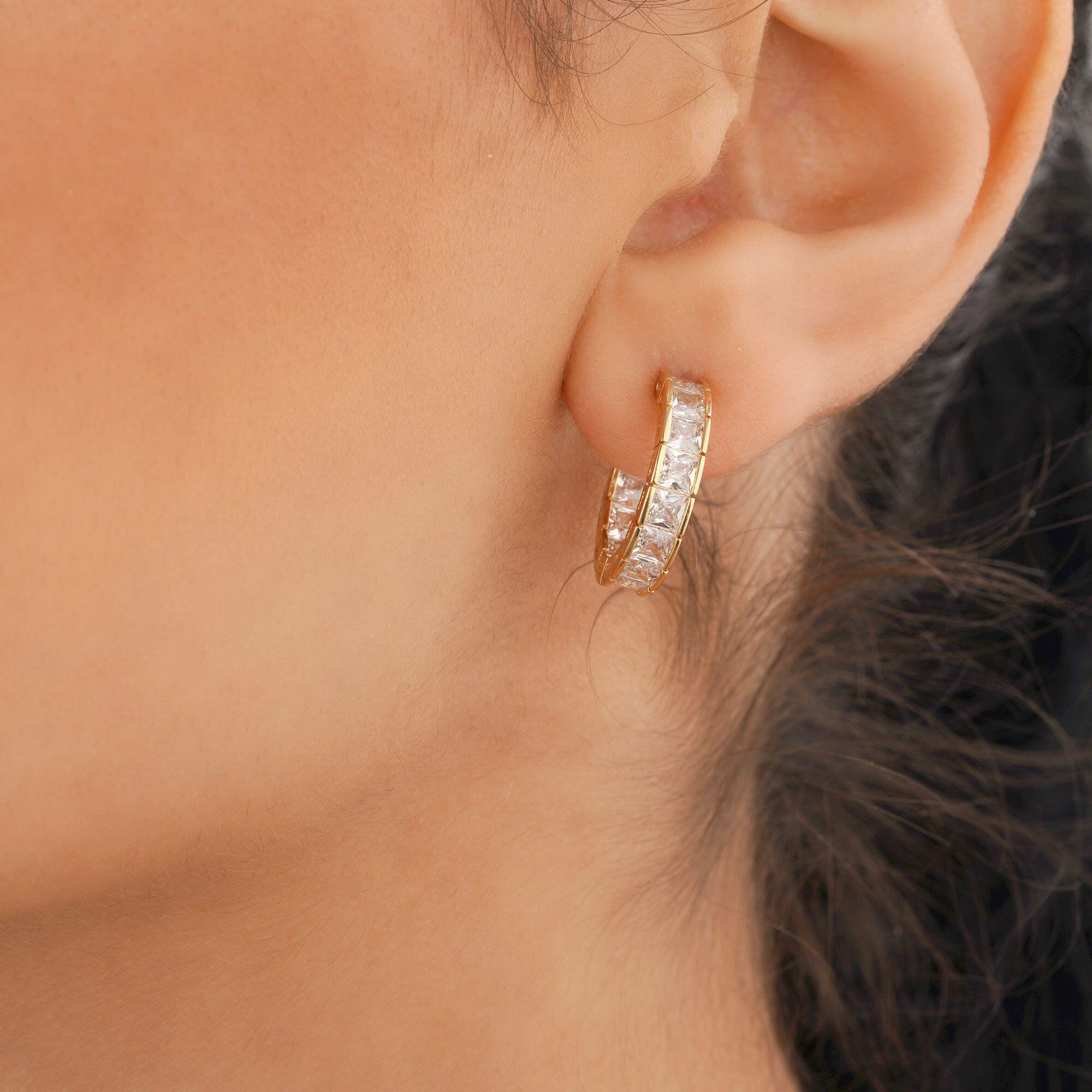 Gold Toned Princess Earrings image 0