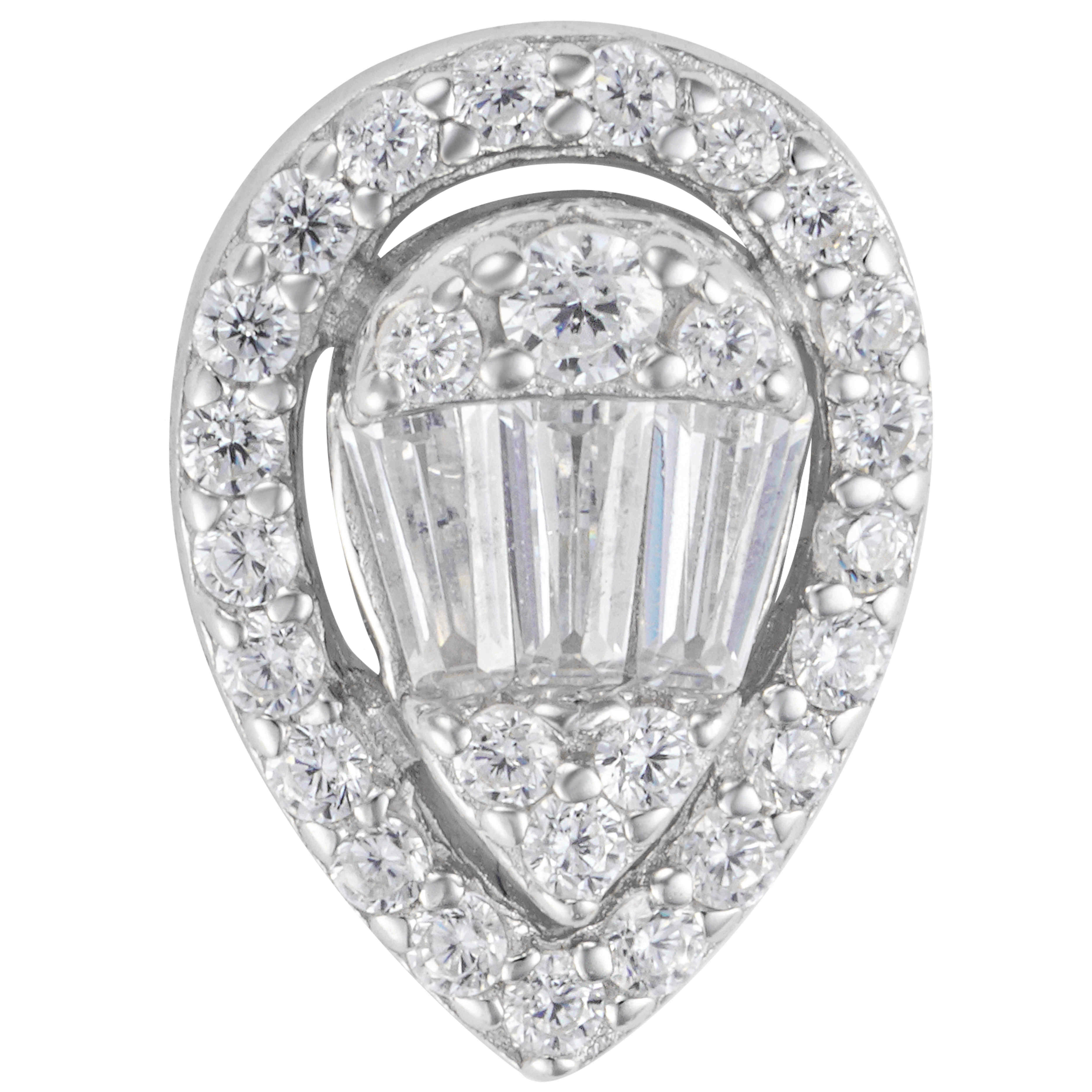 Alvira Earrings -Silver/White image 1