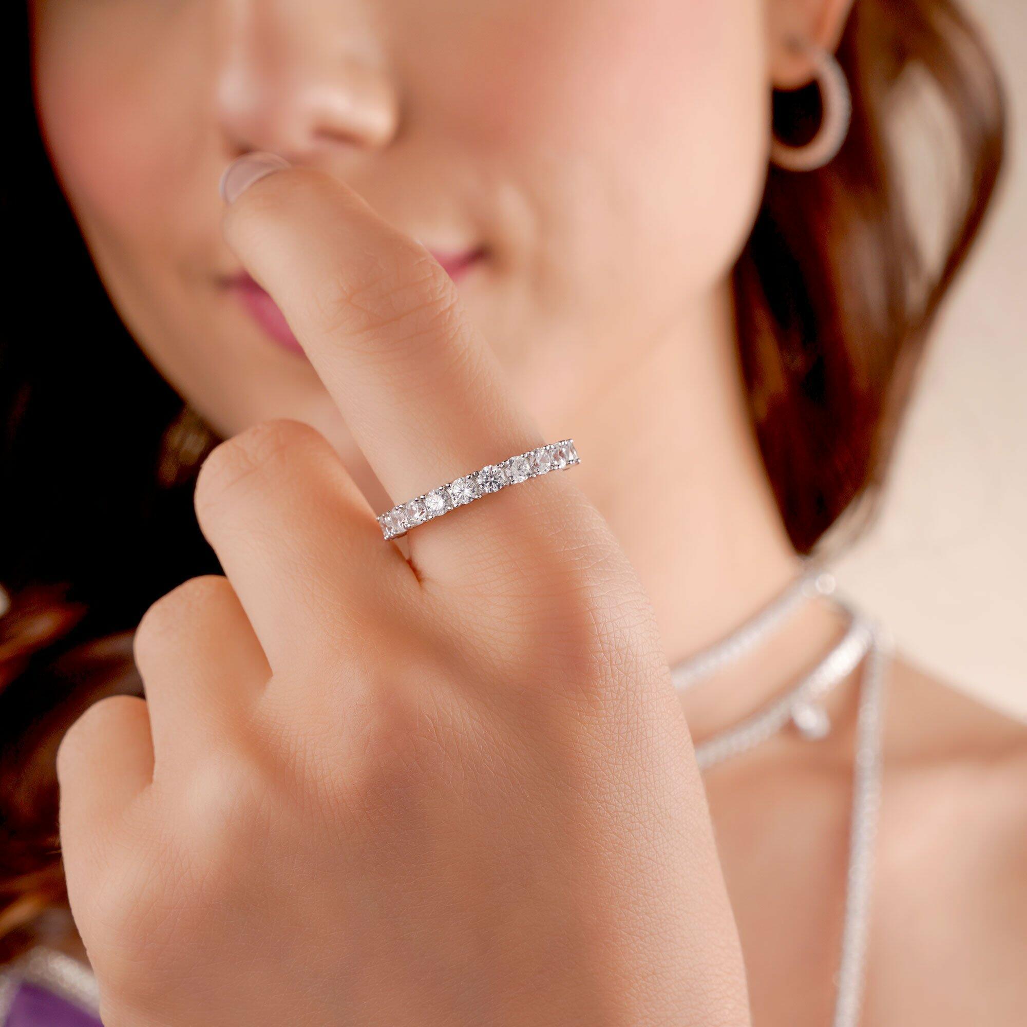 Sterling Silver solitaire Engagement Ring image 0