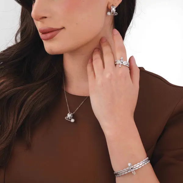 حلق - فضي ابيض - 0 image 4