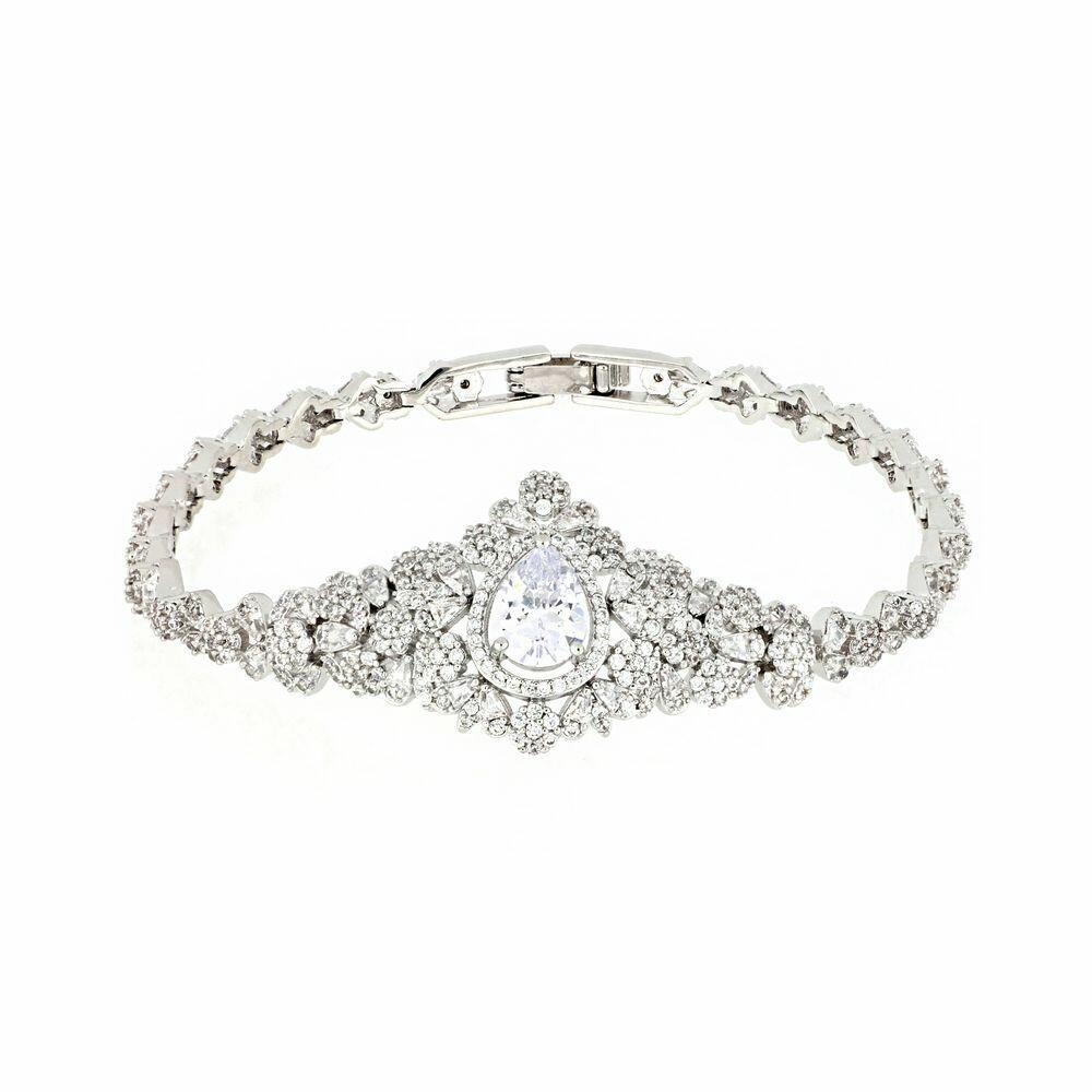 White Pear Crystal Bracelet image 0
