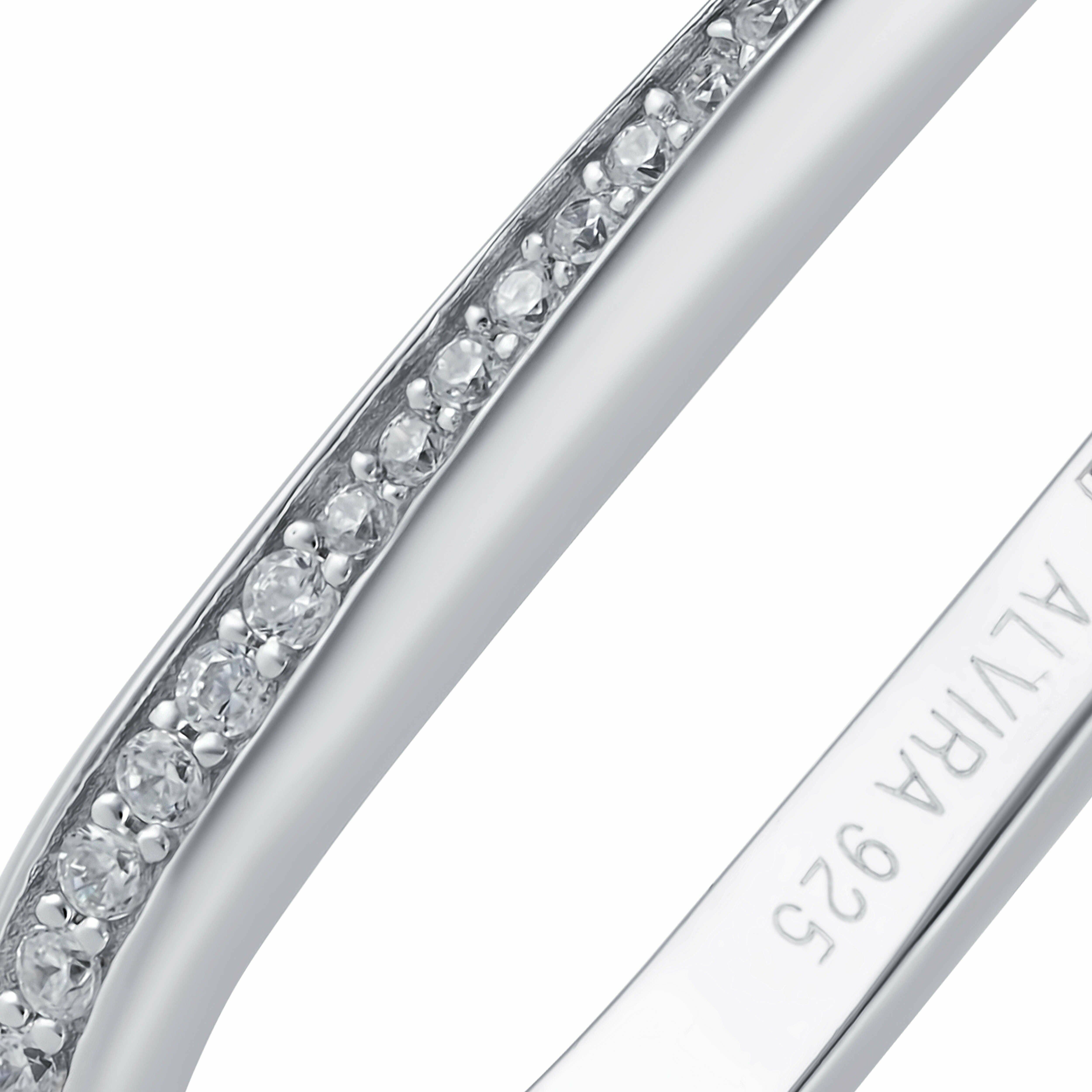 حلق فضة زركوني ناعم image 1